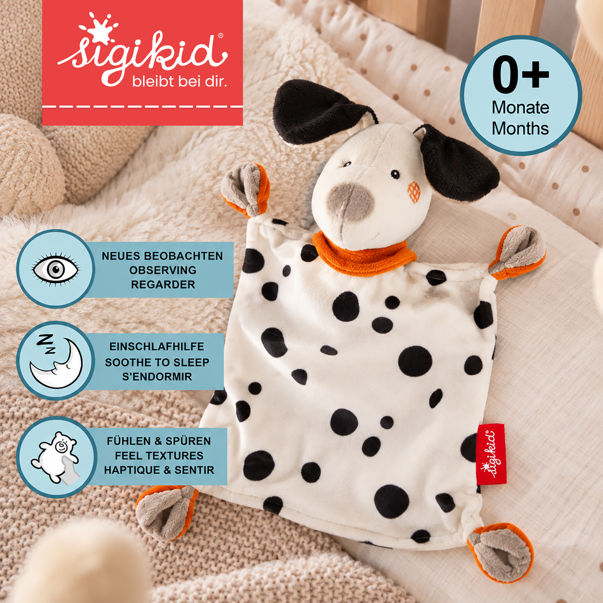 Baby blankie comforter Dalmatian dog Dotson