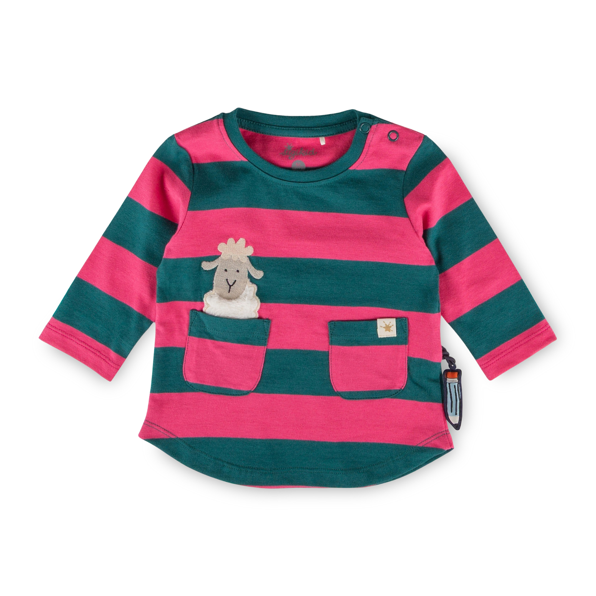 Short baby long sleeve dress sheep, pockets