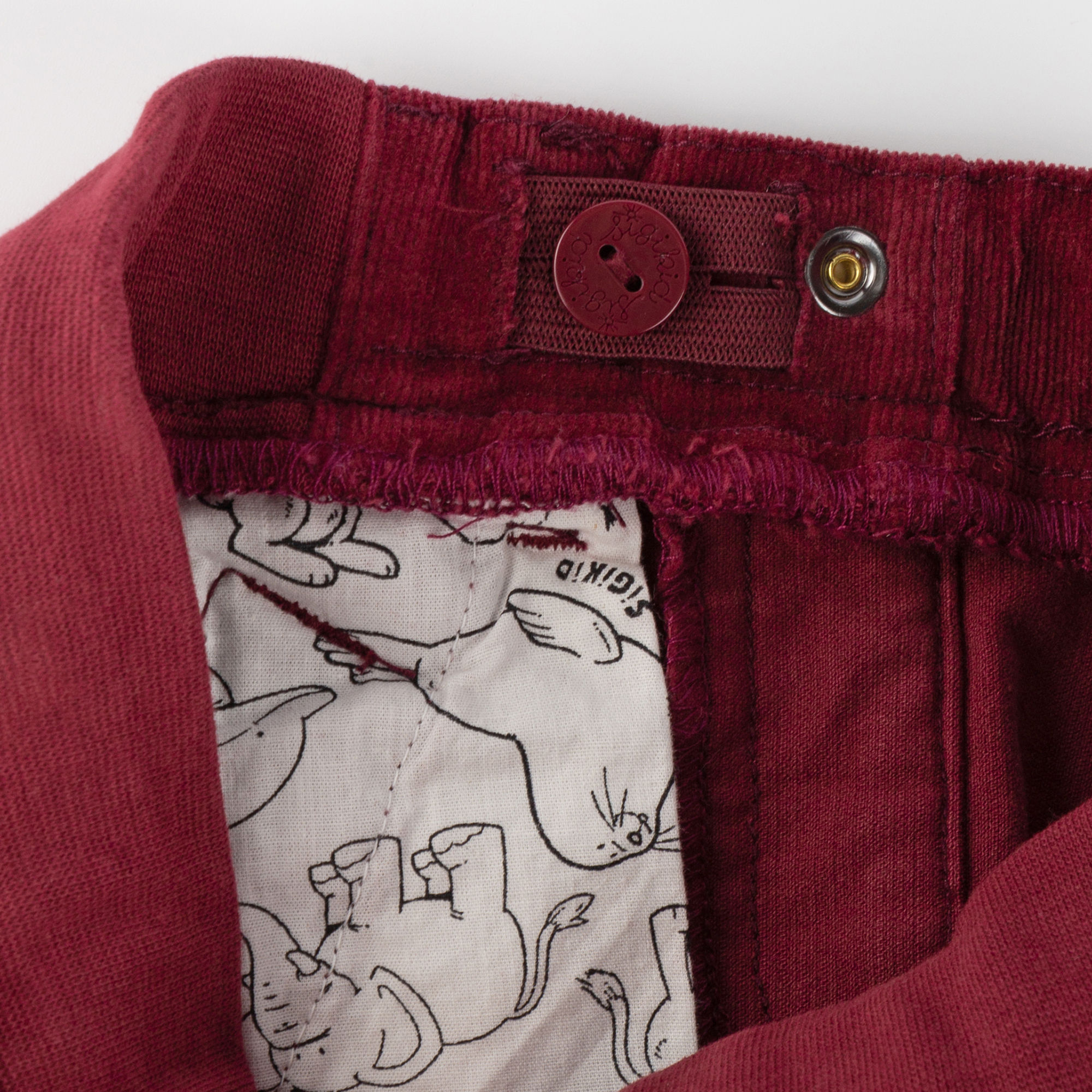 Children's corduroy pants, dark red