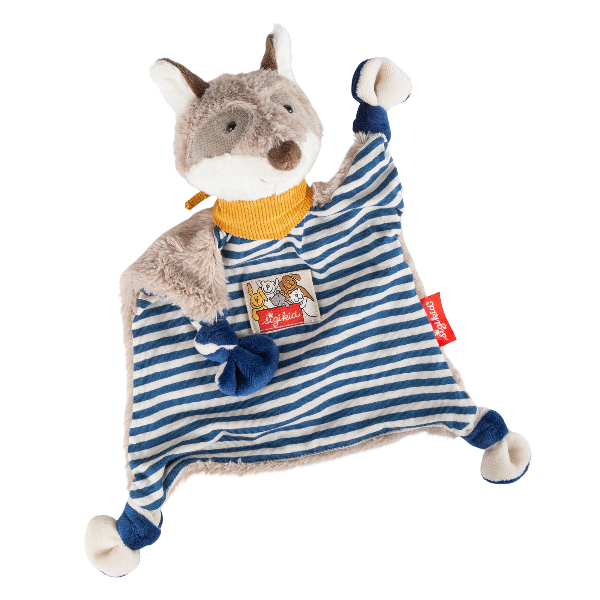 Schnuffeltuch Waschbär blau