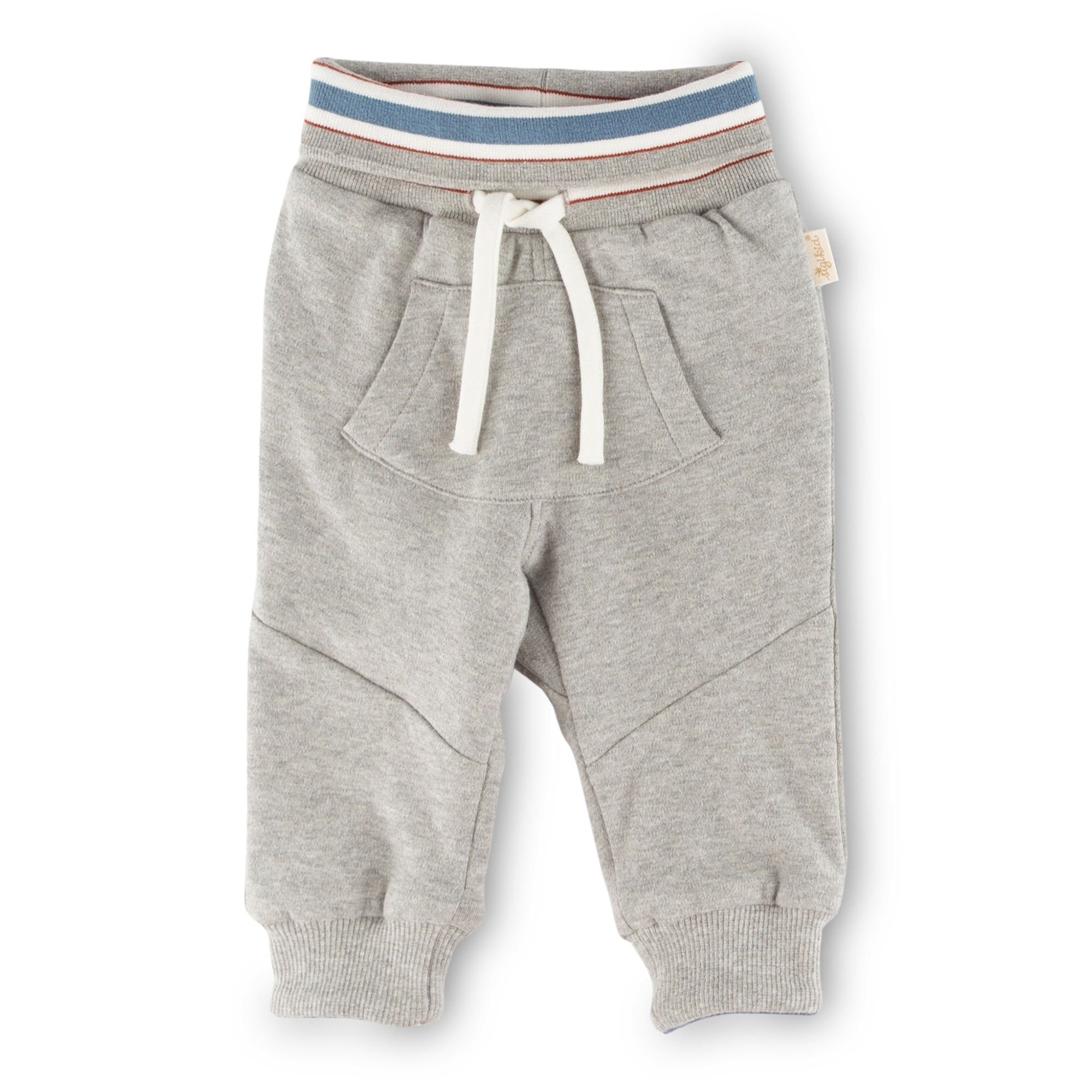 Reversible baby soft pants, grey and blue