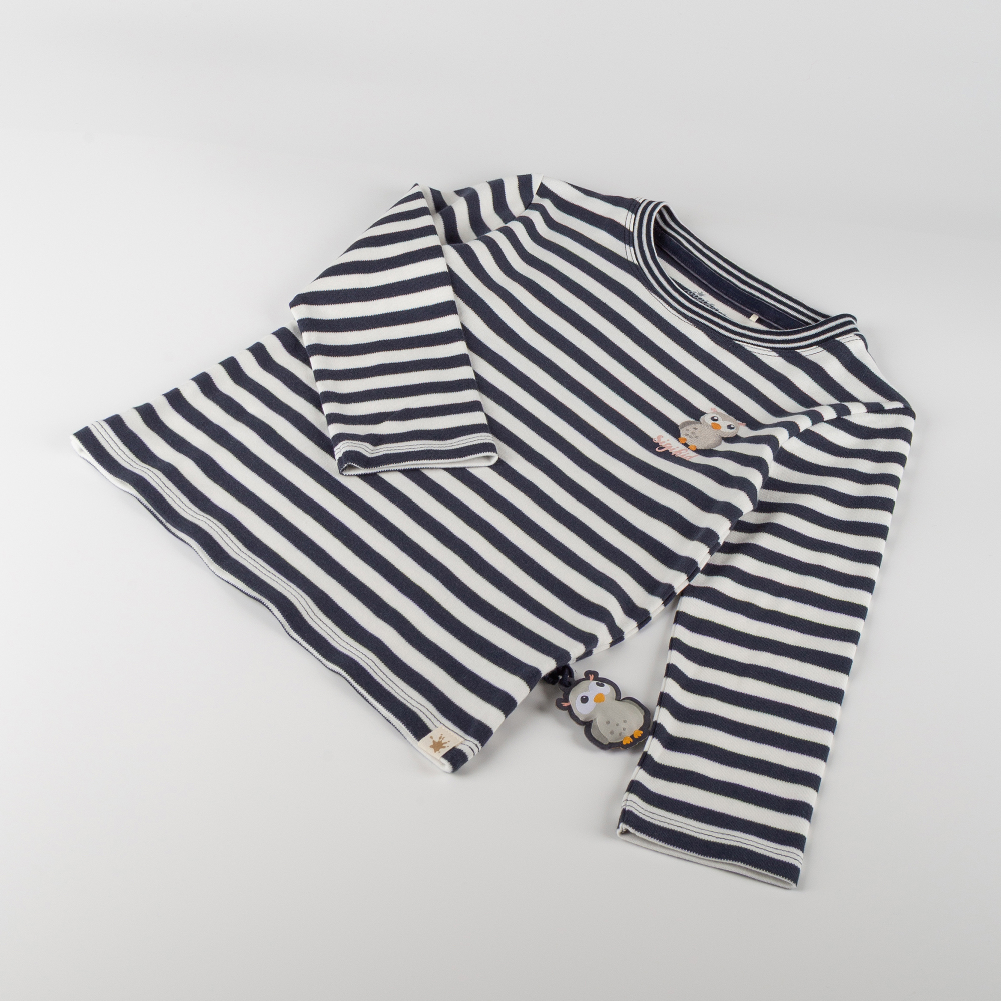 Striped children's long sleeve Tee Magic Owl