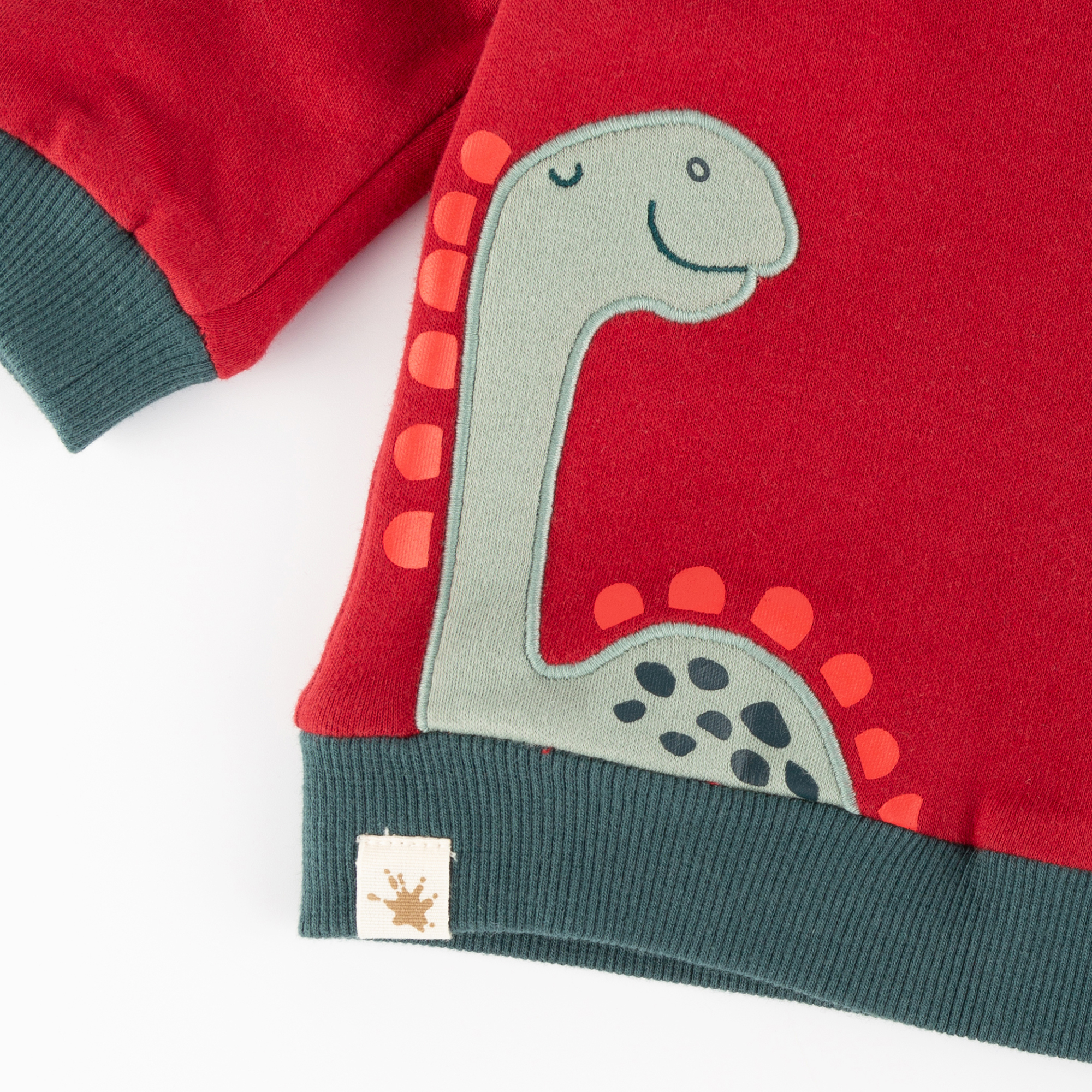 Baby Wendeshirt Dino, rot oder grün-weiß gestreift