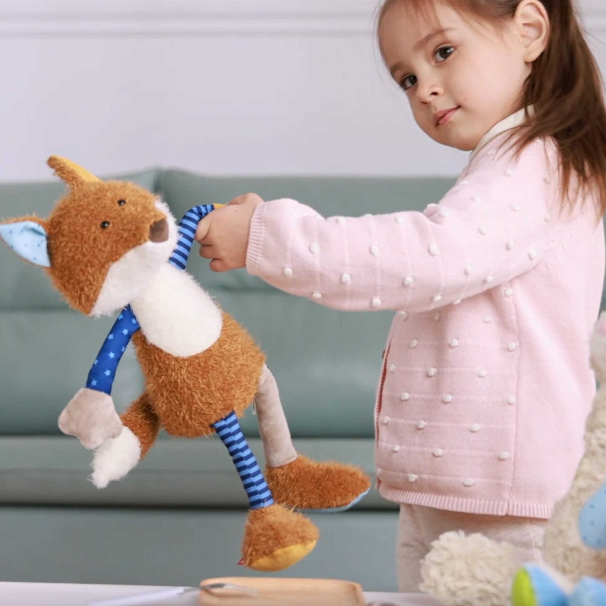 Plush toy fox, Patchwork Sweety Plush toy fox, Patchwork Sweety