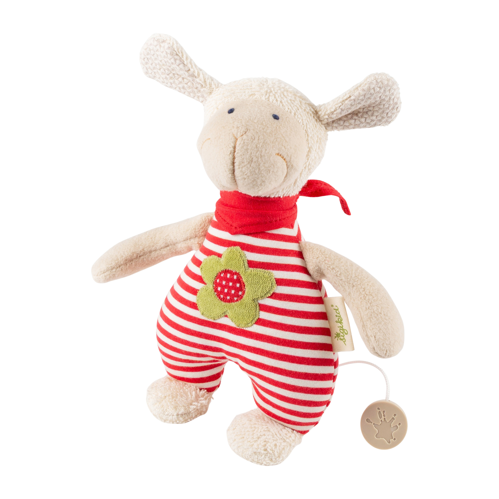 Musical baby soft toy sheep, organic cotton & virgin wool, Pure Collection