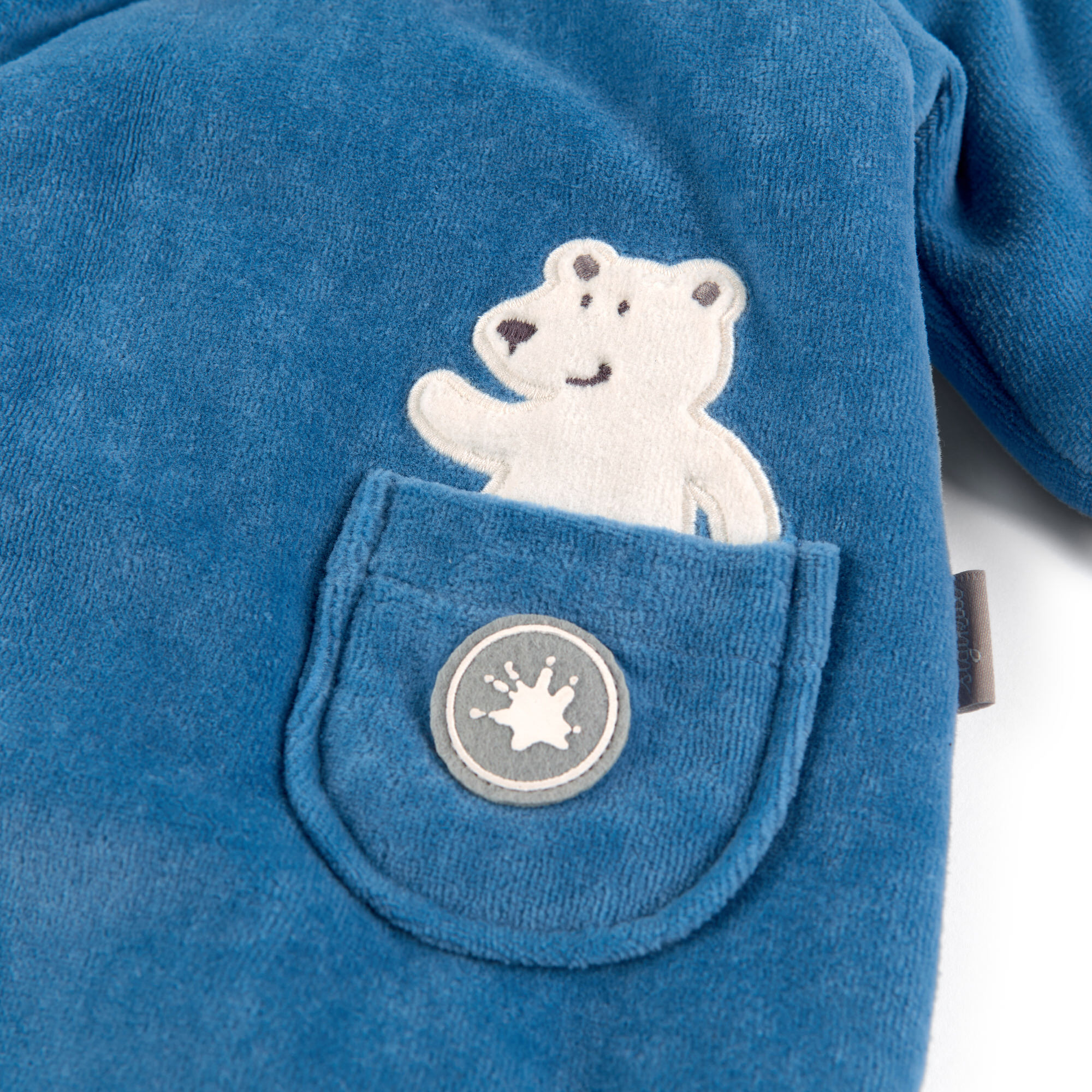 Blauer Baby Nickioverall, wattiert
