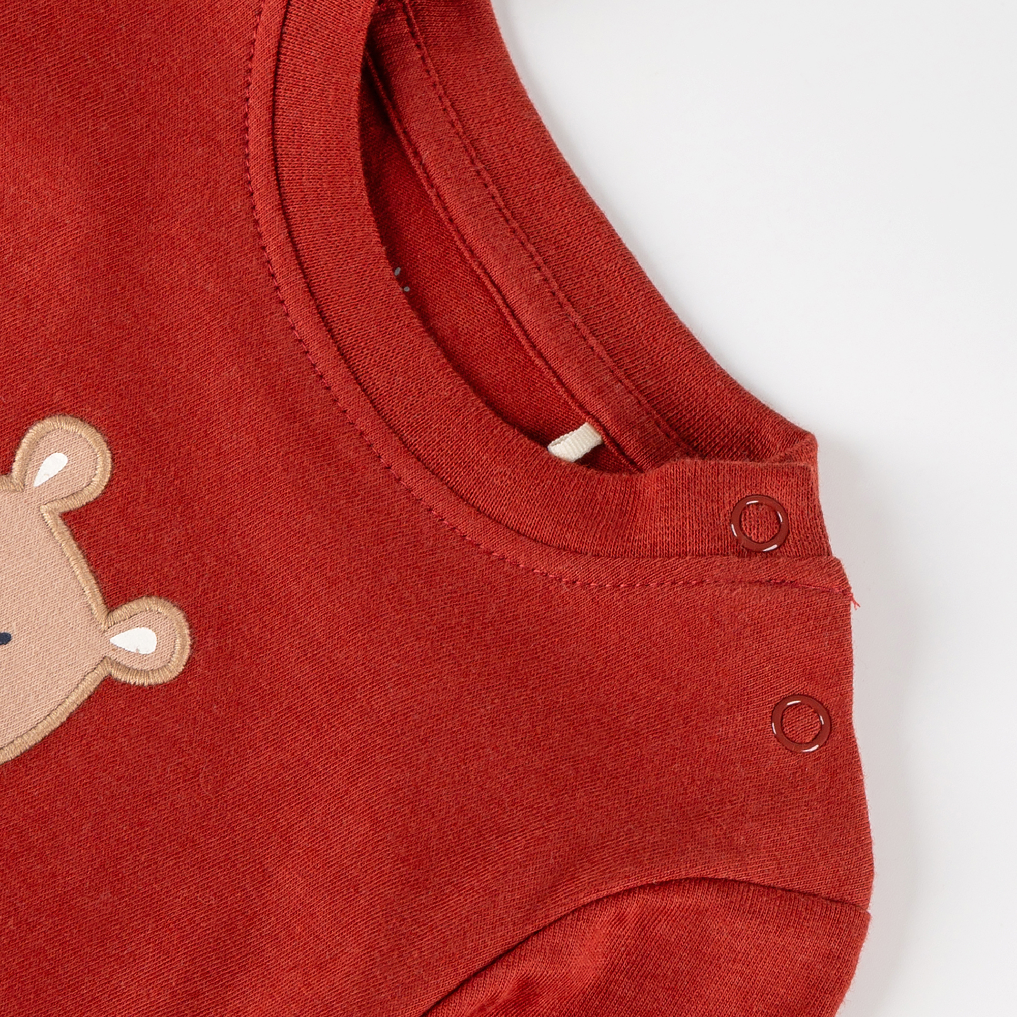 Baby Langarmshirt Bär, rot