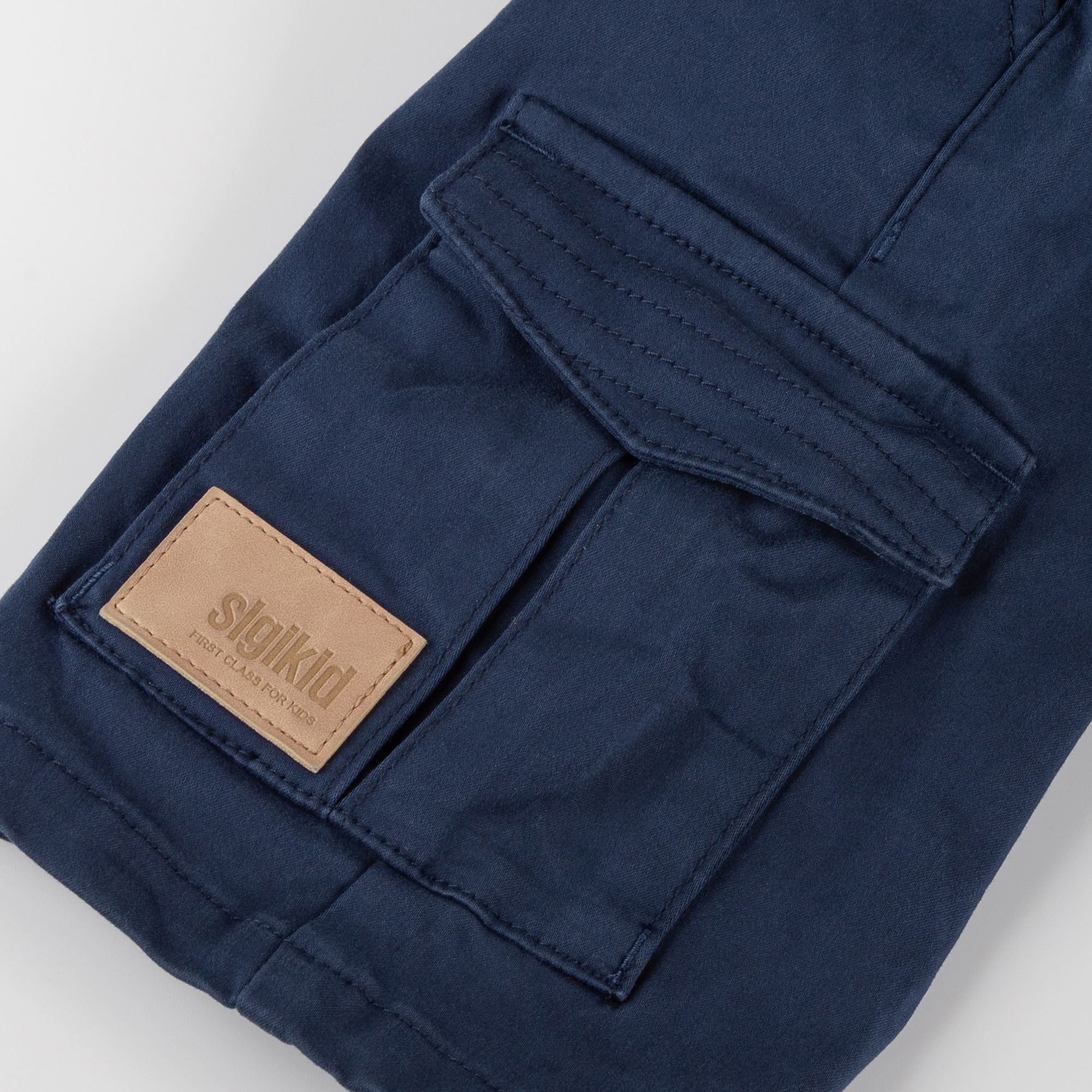 Kinder Gabardine Cargobermuda, dunkelblau