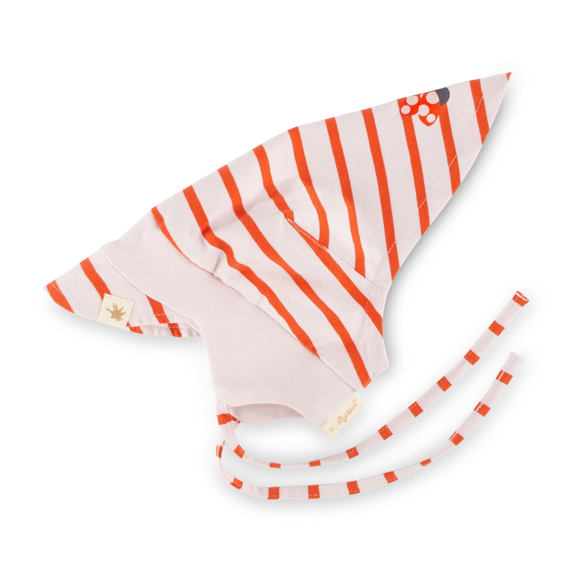 Baby head scarf Happy Ladybug, striped Baby head scarf Happy Ladybug, striped