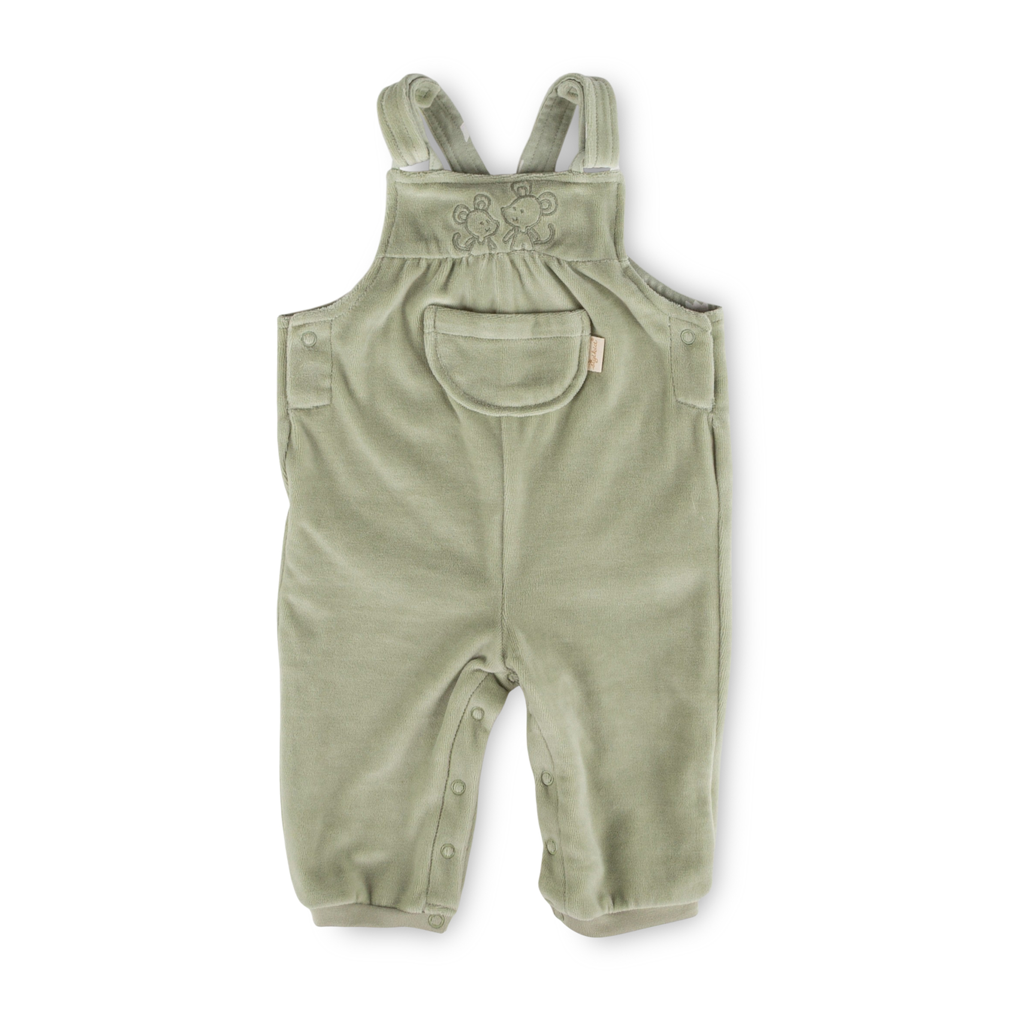 Newborn baby velour dungarees, lined
