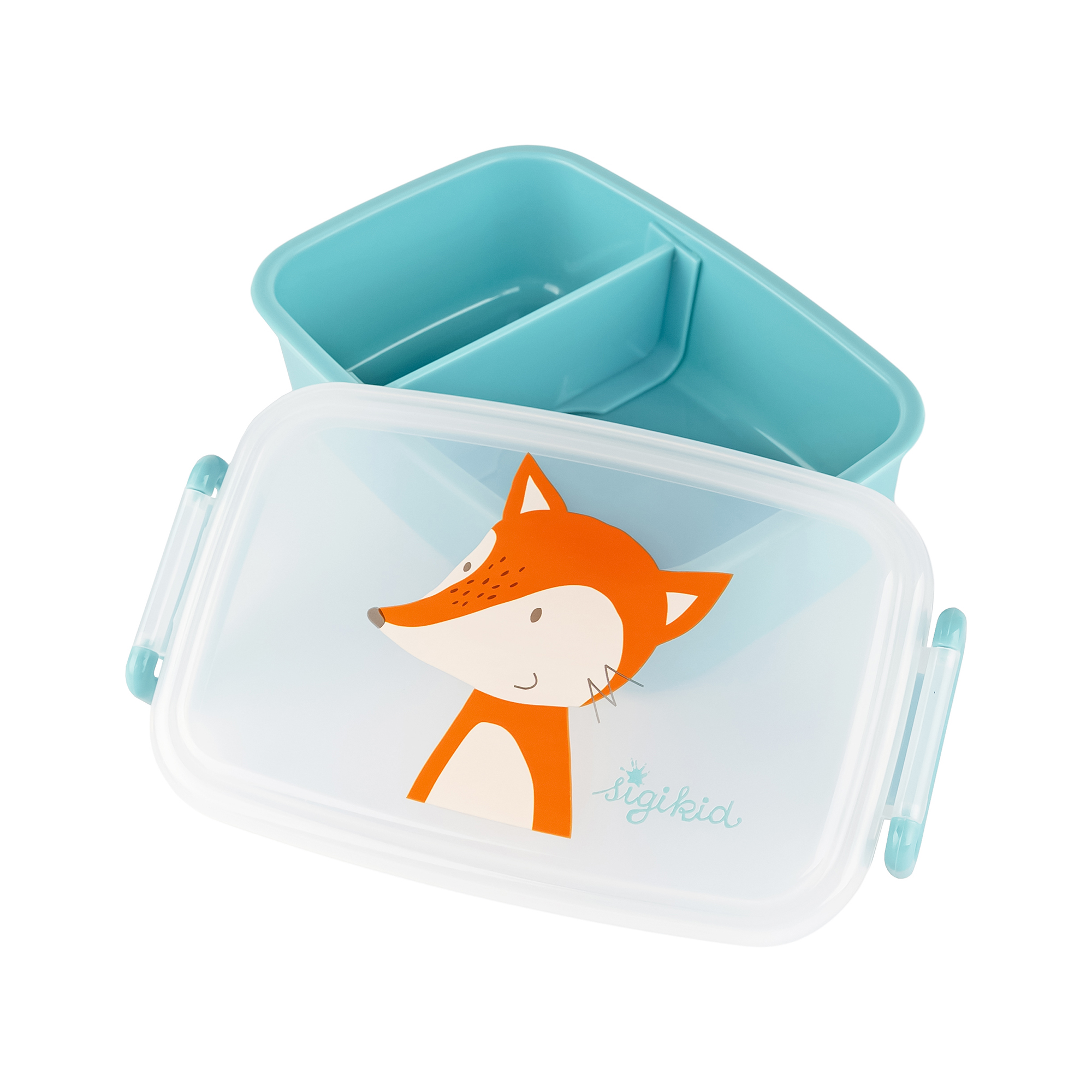 Lunchbox fox, removable partition inside