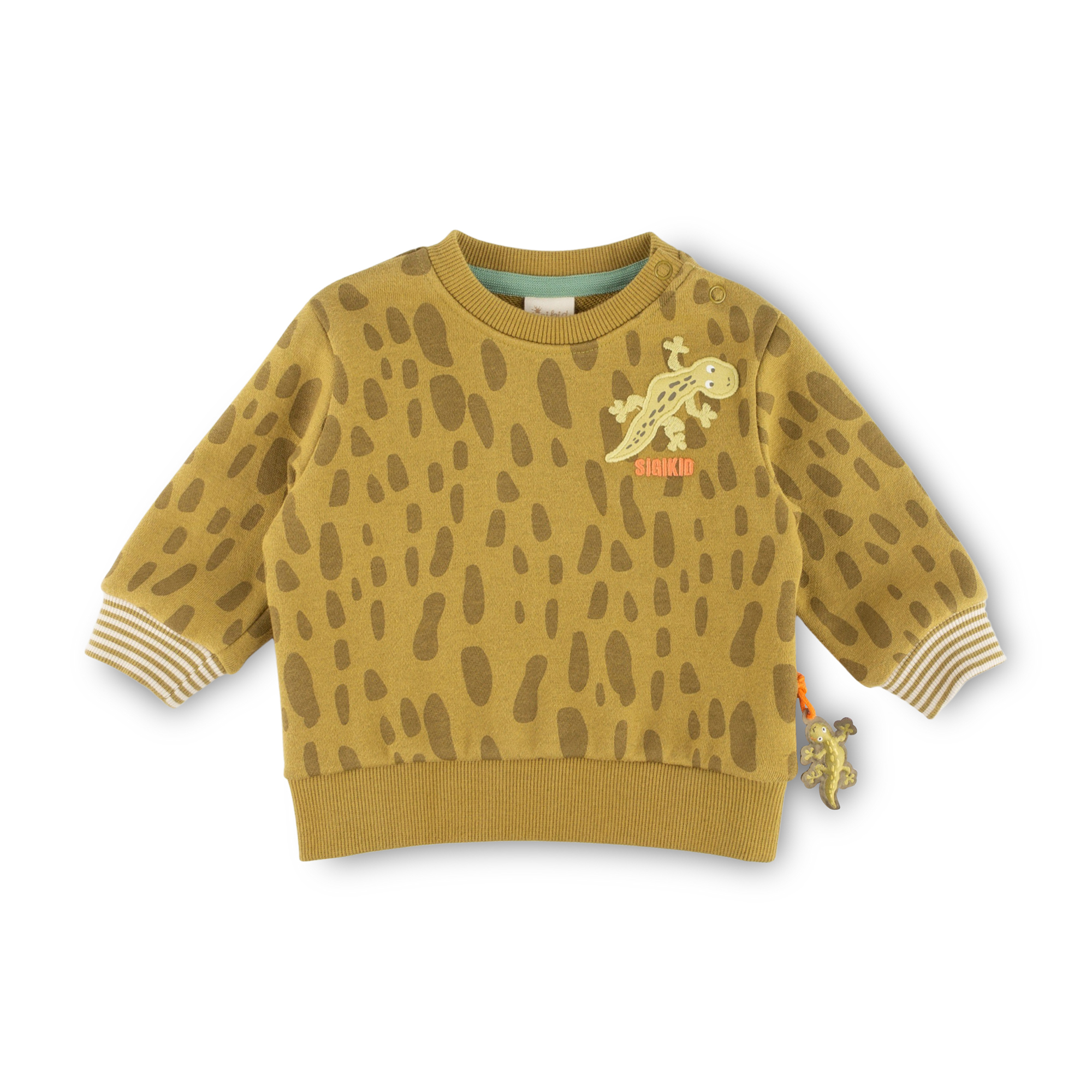 Baby sweatshirt gecko khaki green, Jungle