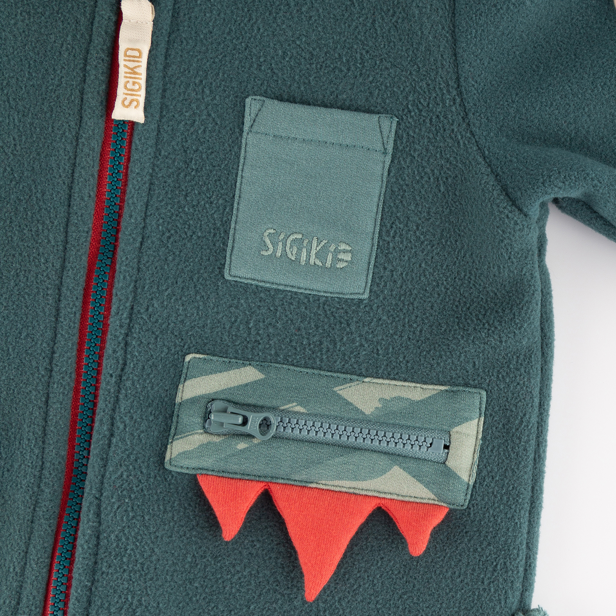 Baby fleece pramsuit, lined, foldover cuffs, Dino World Baby fleece pramsuit, lined, foldover cuffs, Dino World