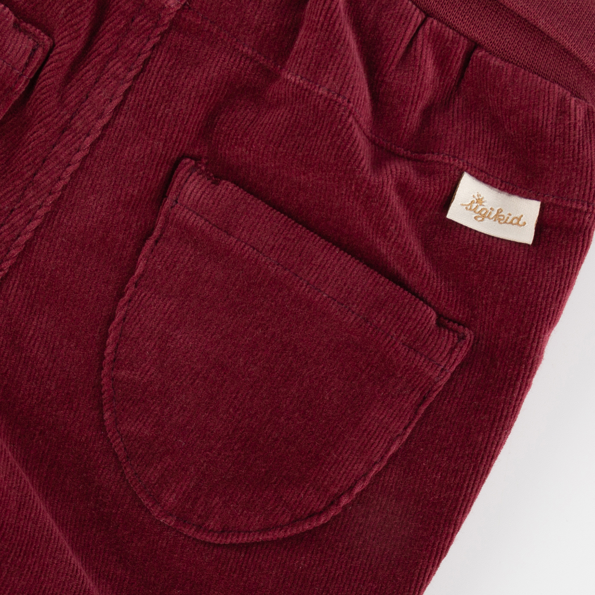 Baby corduroy pants, dark red