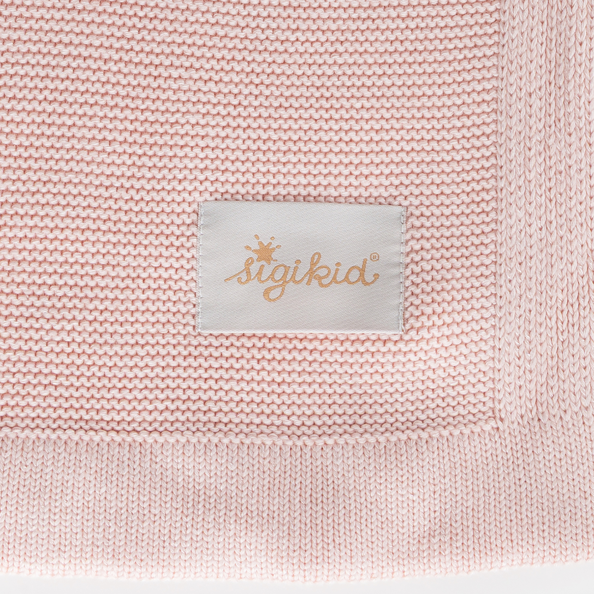Soft knitted baby blanket, pink, Knitted Love