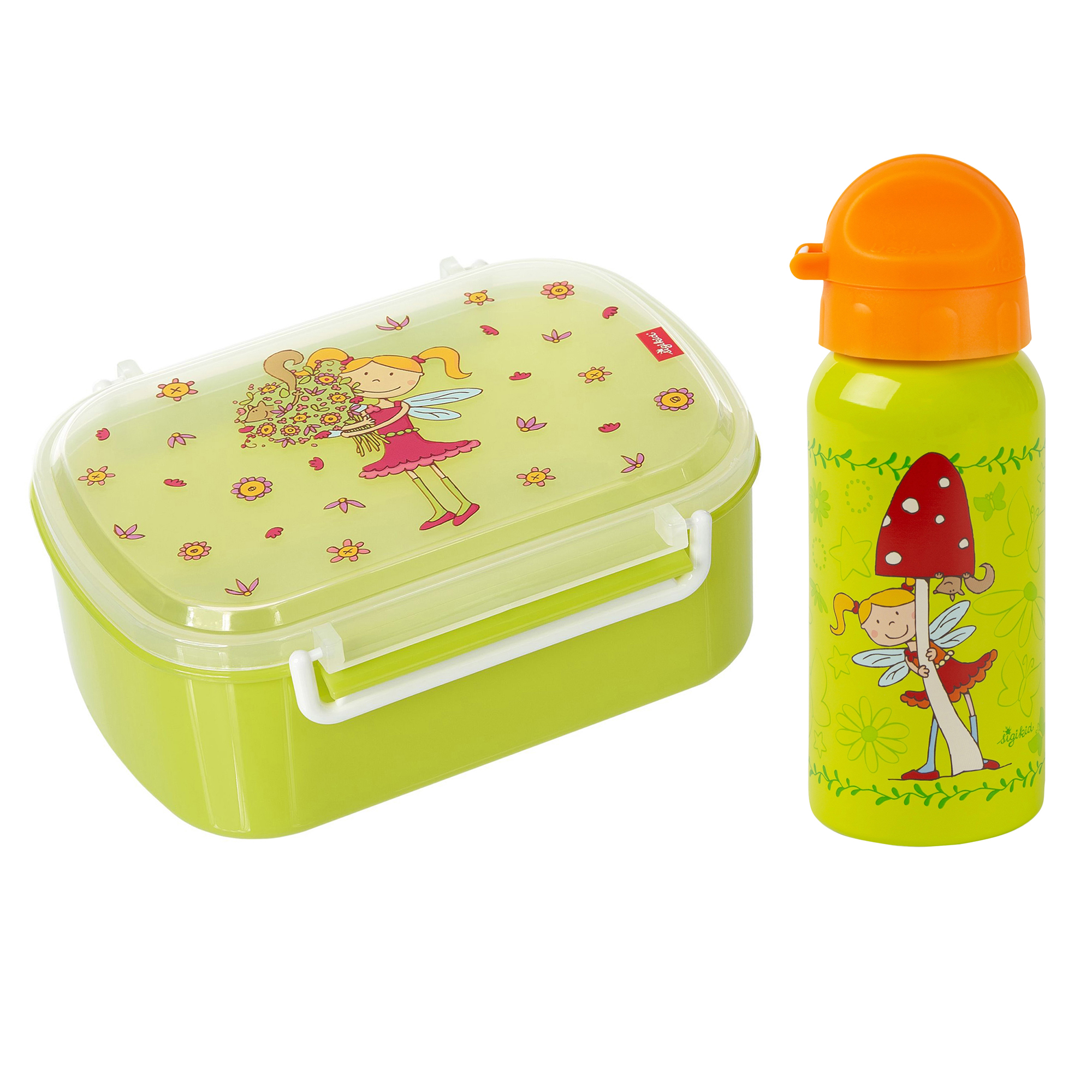 Children's stainless steel bottle400 ml & lunch box florentine