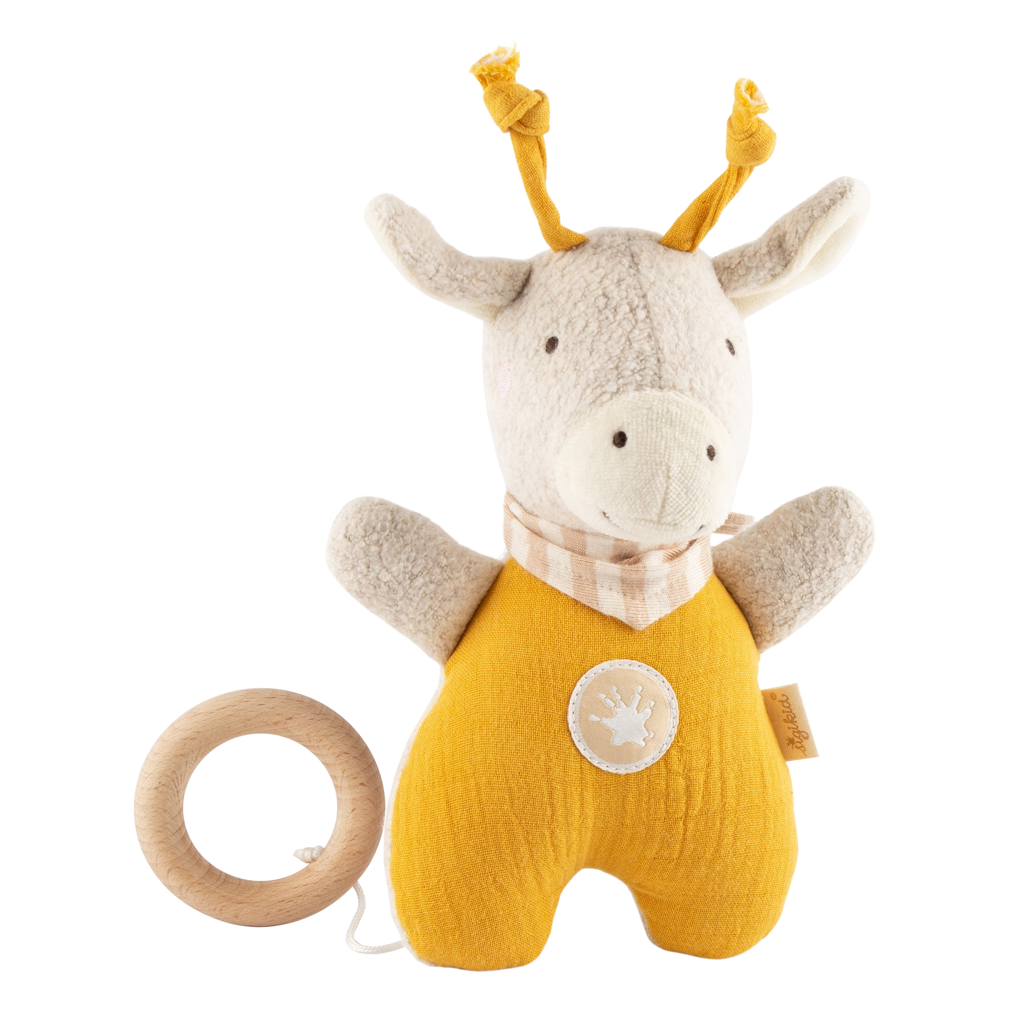 Muslin musical baby soft toy giraffe, yellow Muslin musical baby soft toy giraffe, yellow