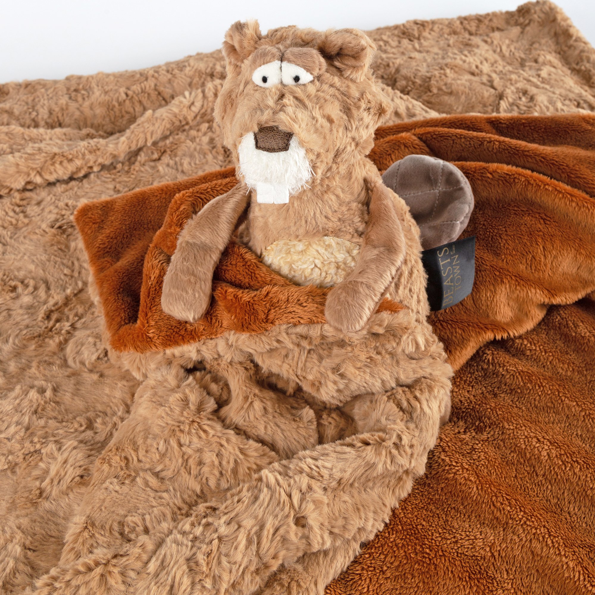 Beasts Kuscheldecke Plüsch, braun gewirbelt Beasts Kuscheldecke Plüsch, braun gewirbelt
