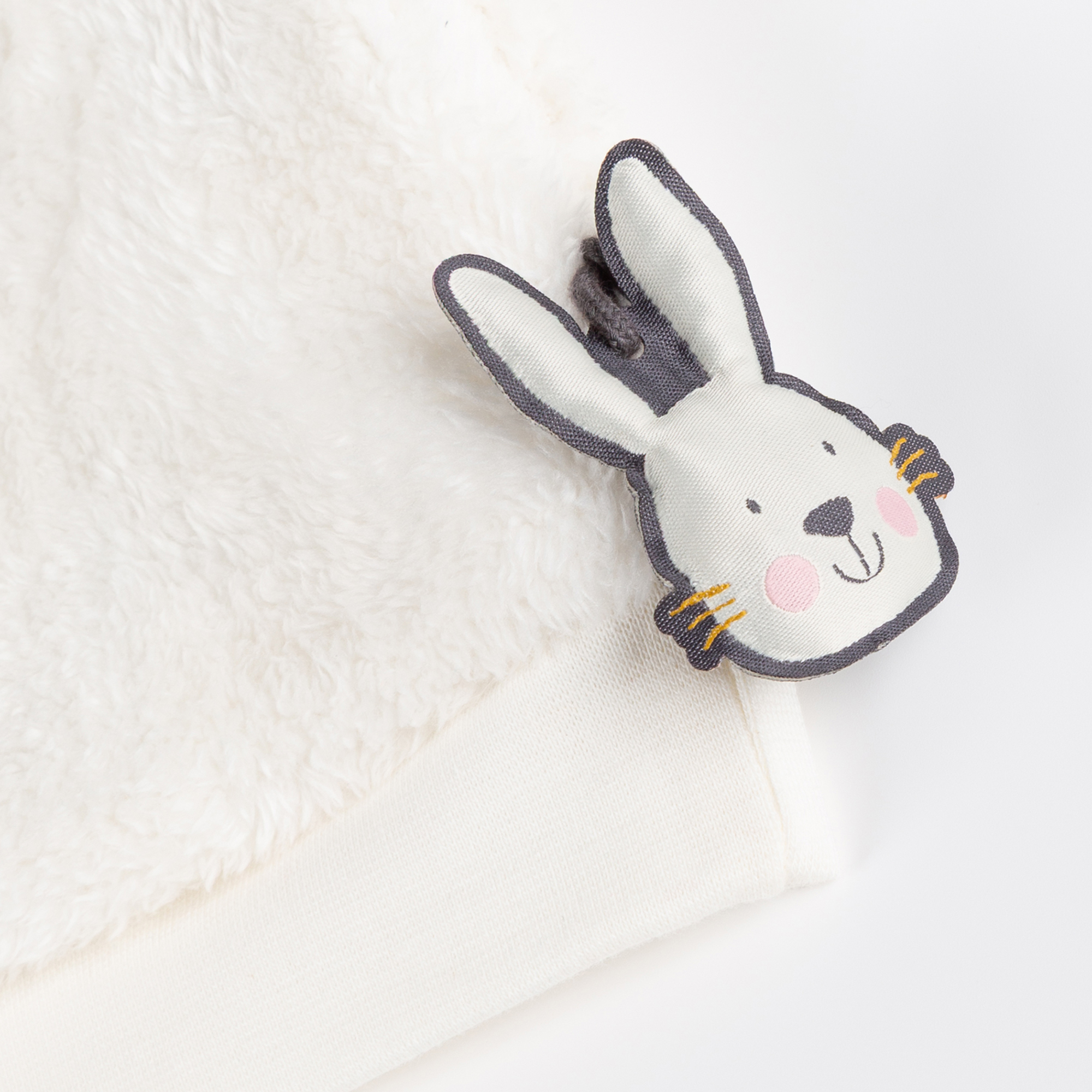 Baby Sherpa Fleeceshirt Schneehase, weiß