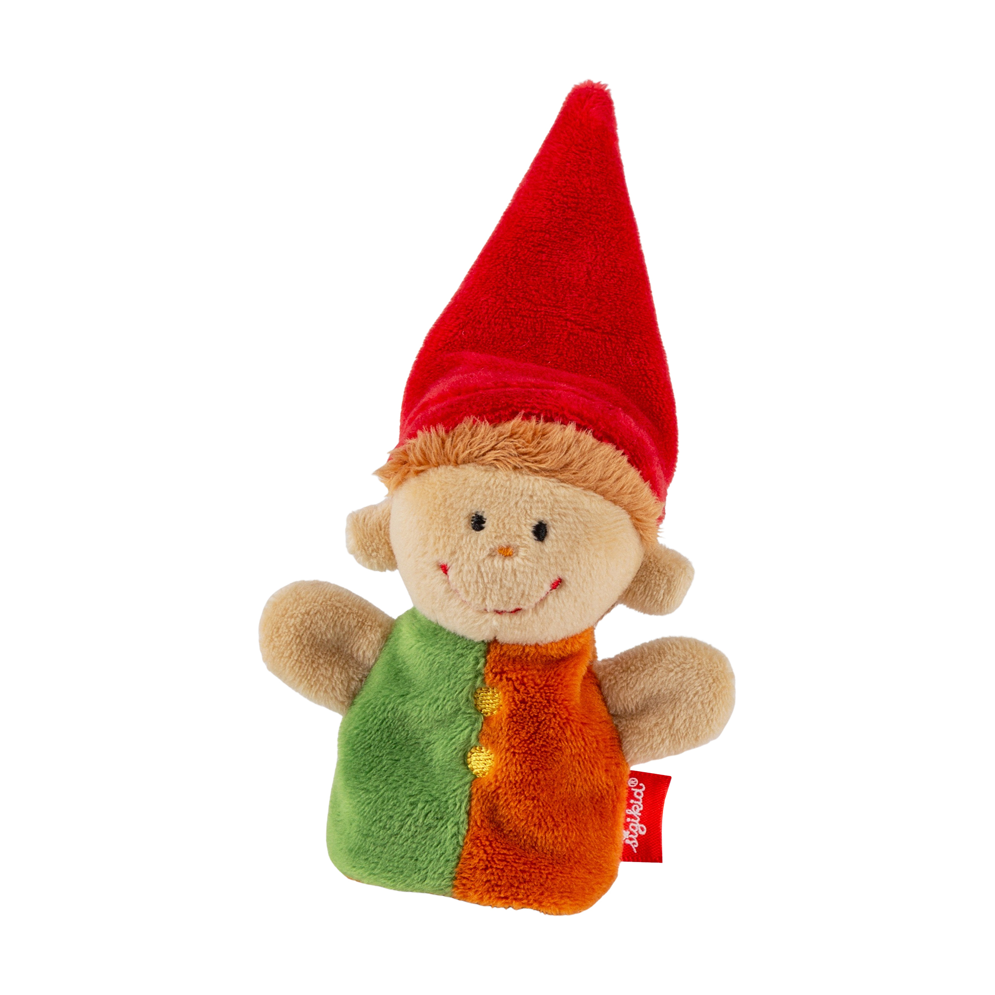Finger plush puppet Punch, Mini puppet theatre