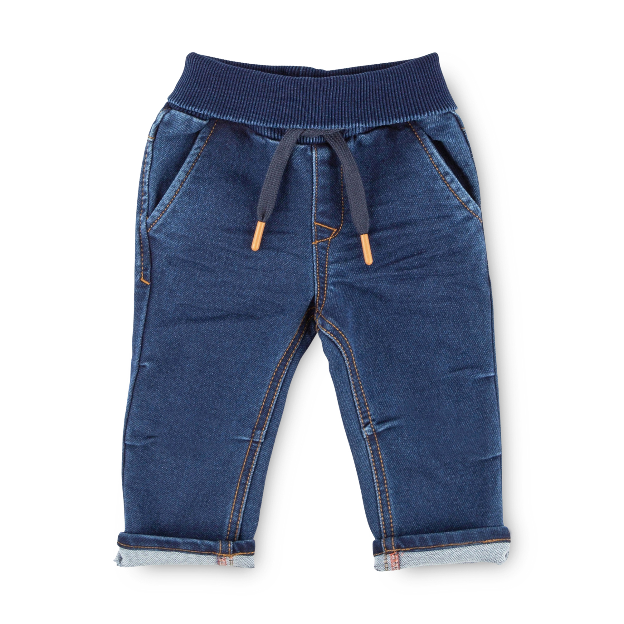 Babyjeans aus Sweat Denim, dunkelblau Babyjeans aus Sweat Denim, dunkelblau