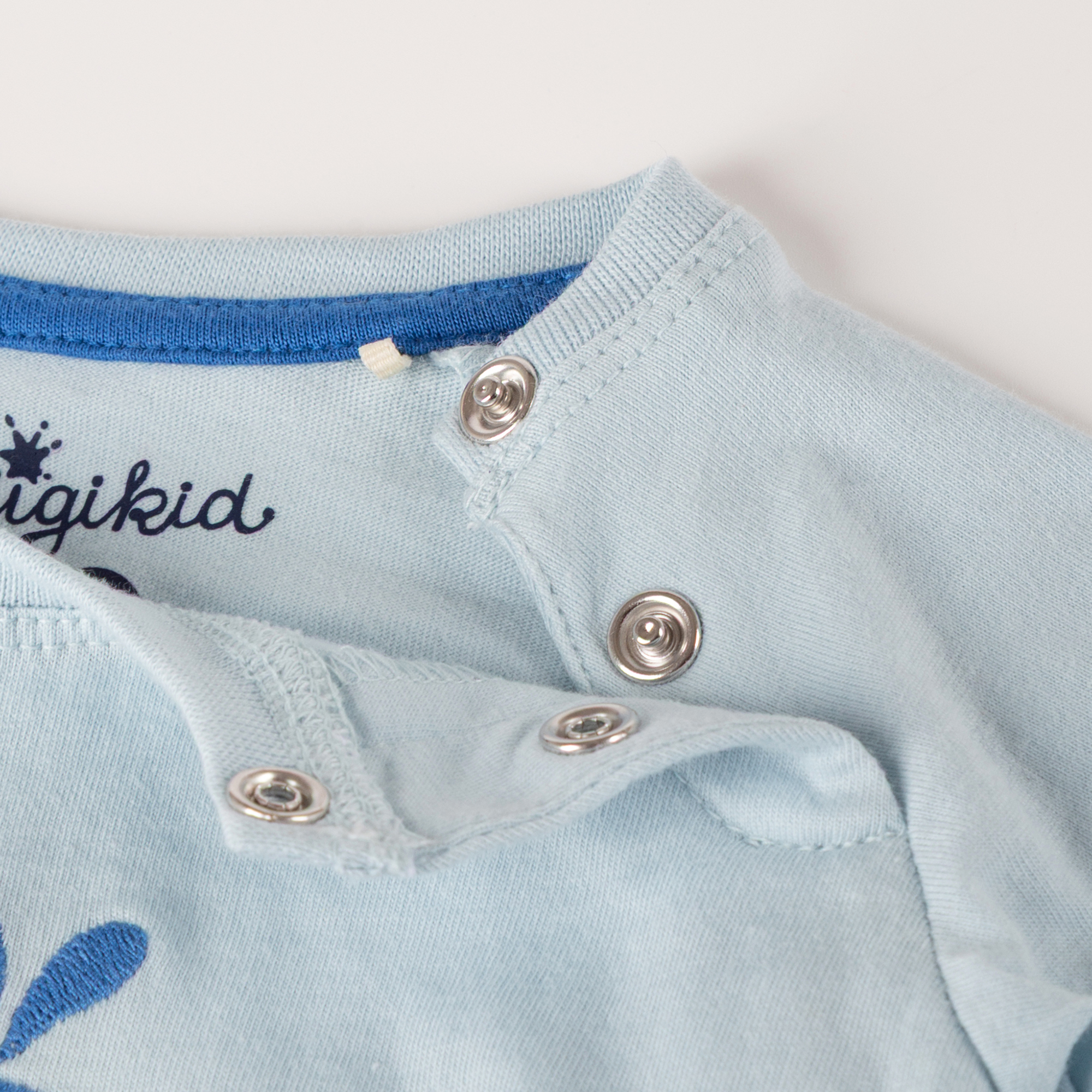 Newborn baby long sleeve Tee whale, light blue