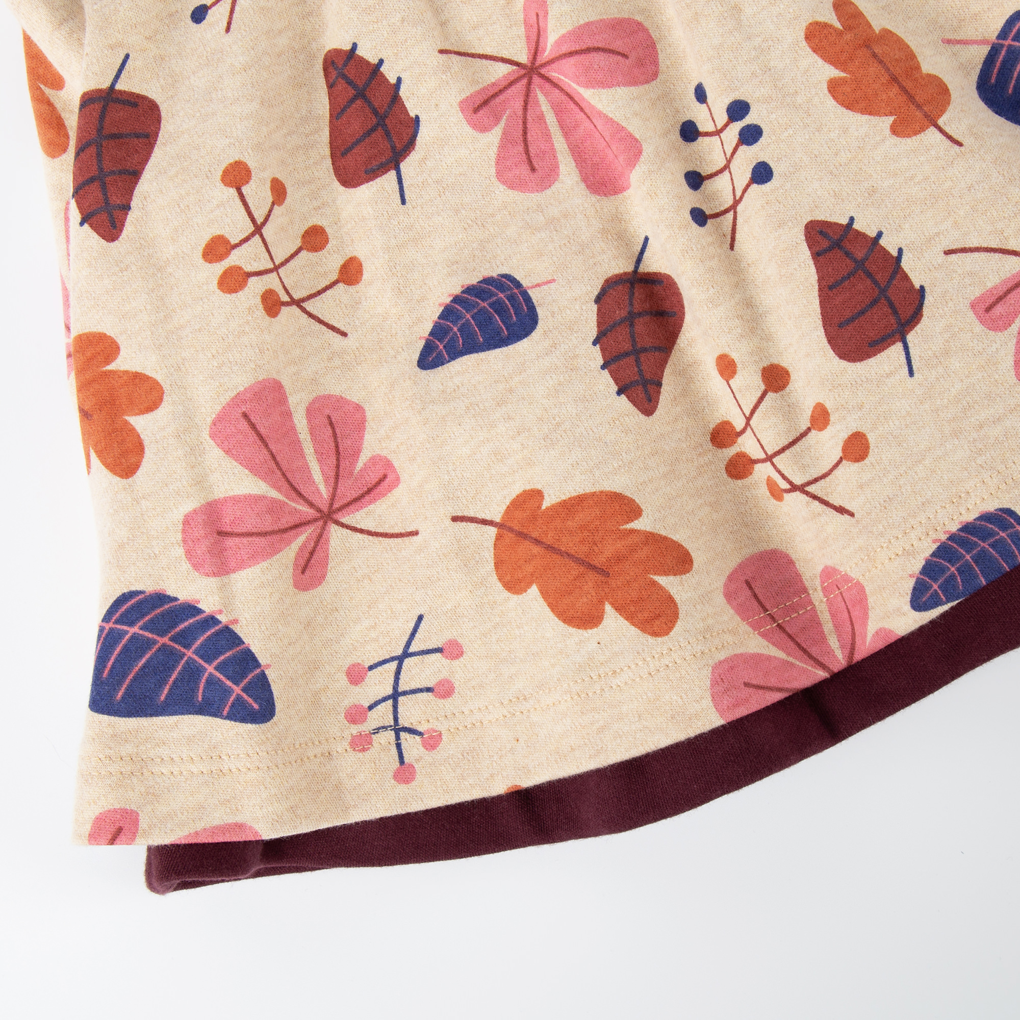Baby Trägerkleid zum Wenden dunkelrot/Herbstprint Baby Trägerkleid zum Wenden dunkelrot/Herbstprint