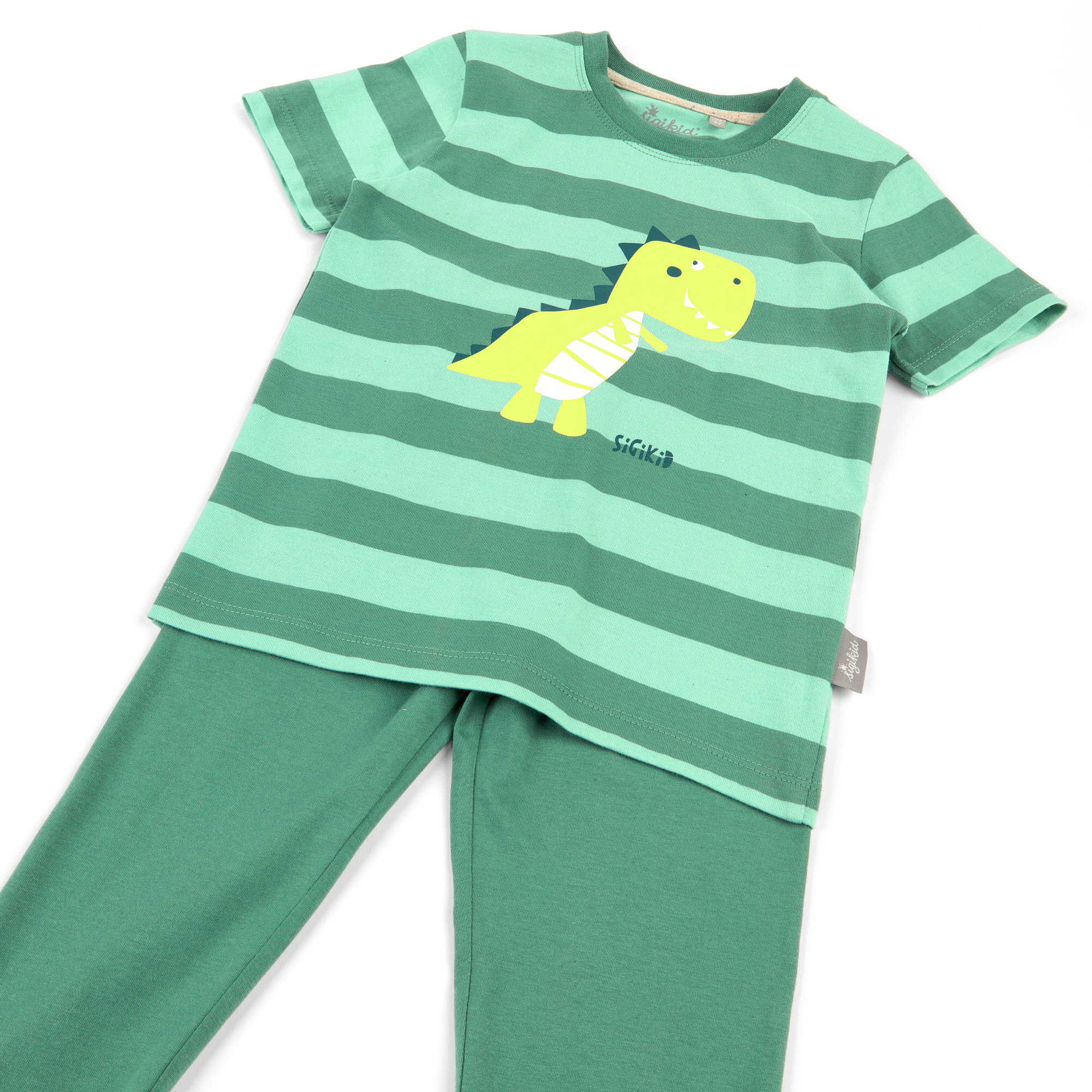 Children's pyjamas dinosaur, green