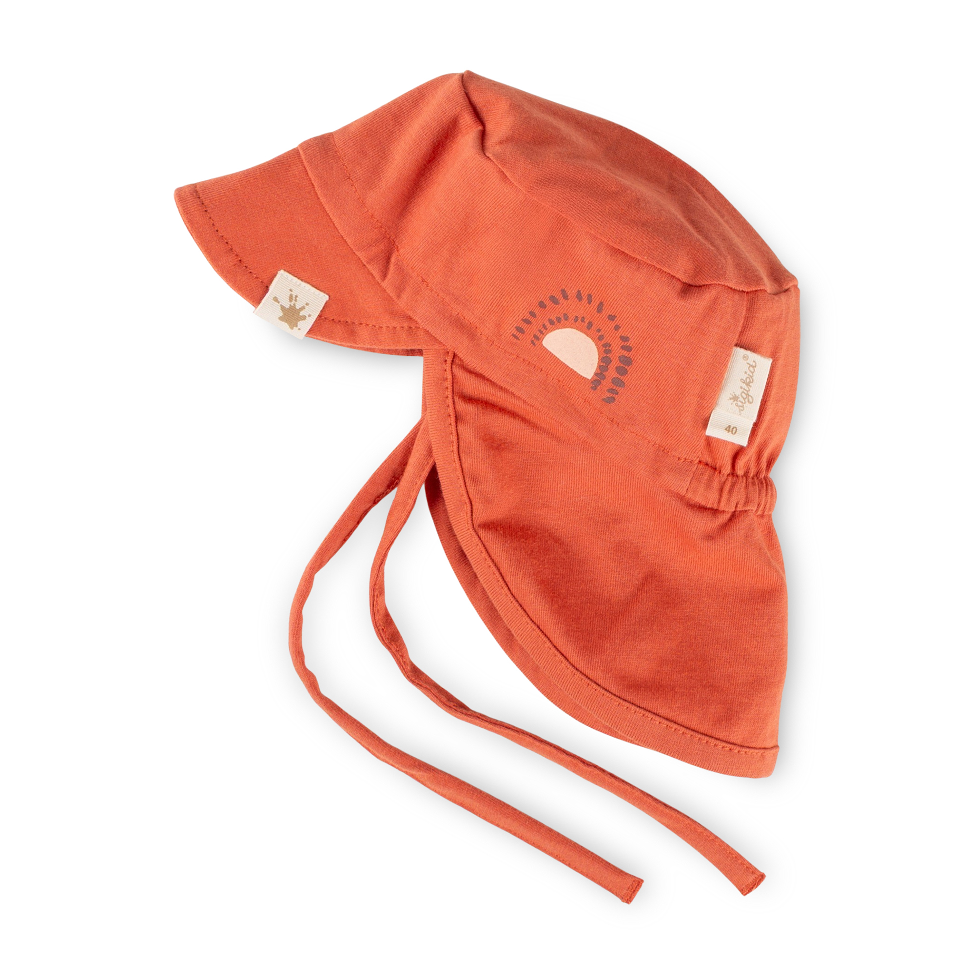 Peaked neck-flap baby sun hat, Savanne