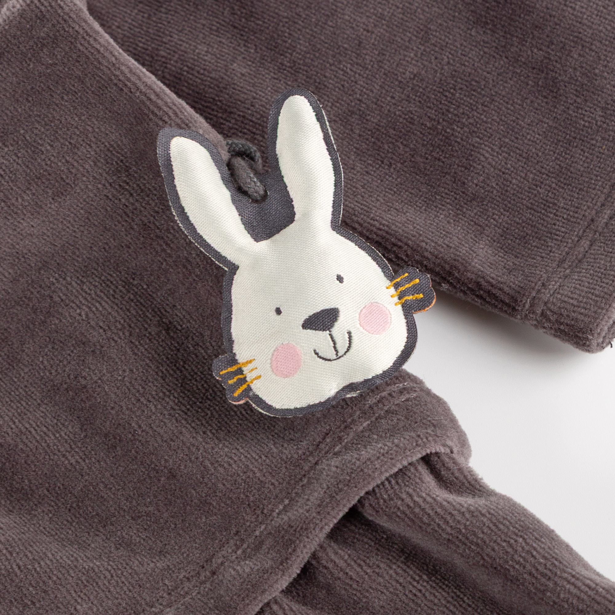 Baby Nicki Volant Kleid Schneehase, dunkelgrau