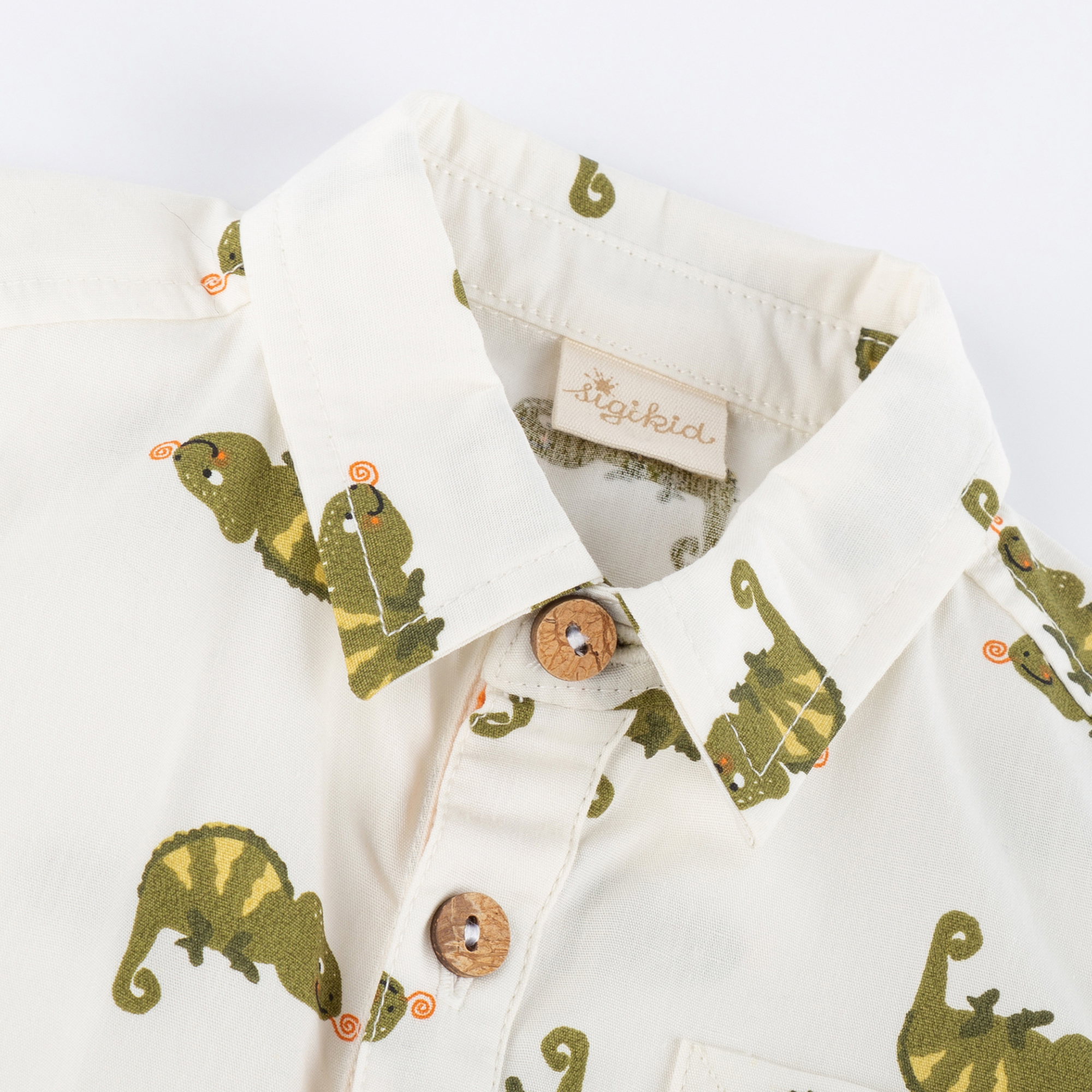 Baby short sleeve shirt chameleon, Jungle