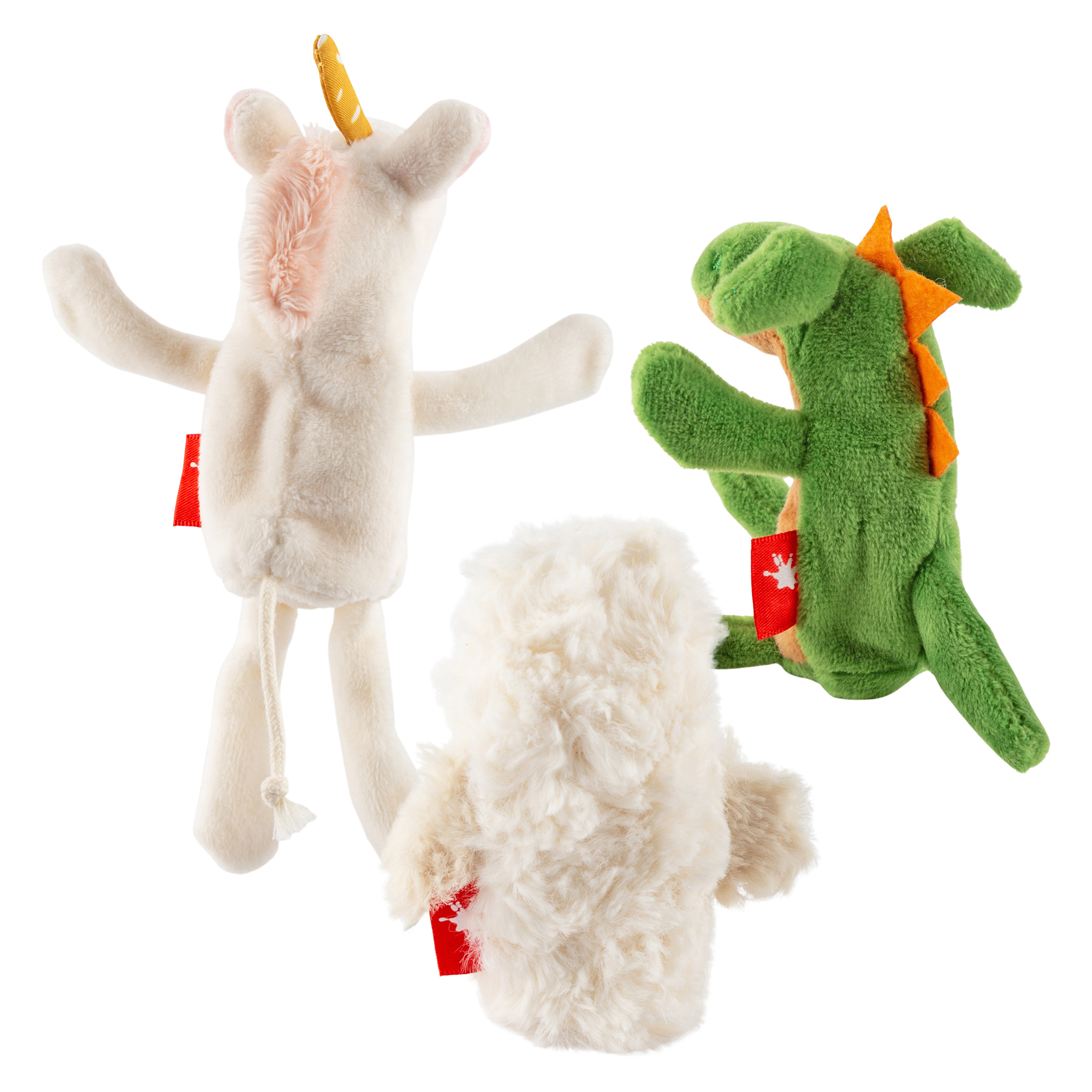 Finger puppet set unicorn, dragon and owl