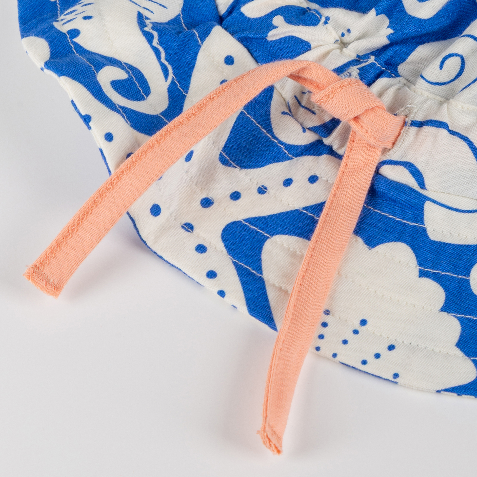 Kinder Sonnenhut Strand Print, blau mit weiß