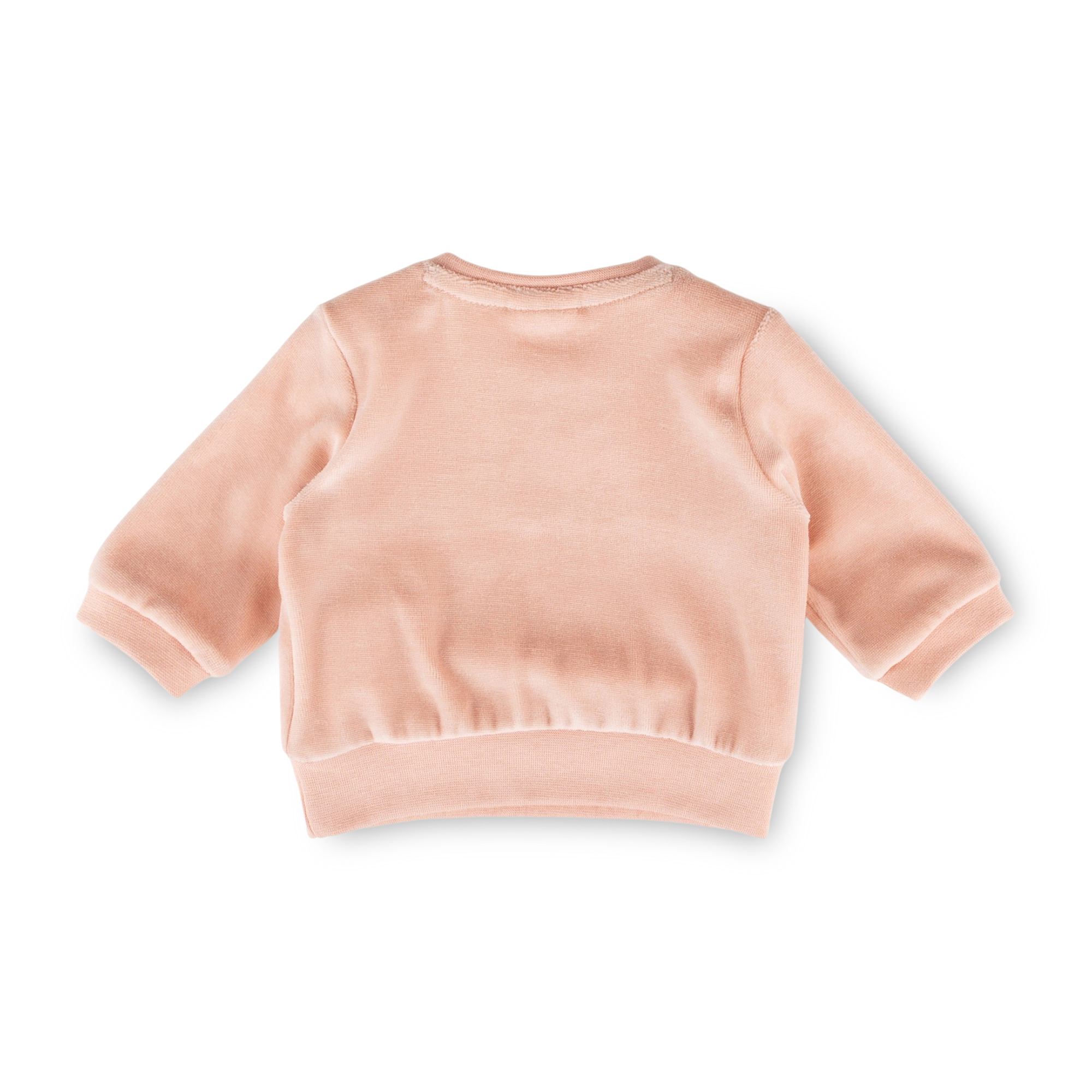 Newborn baby velour long sleeve Tee mouse, pink