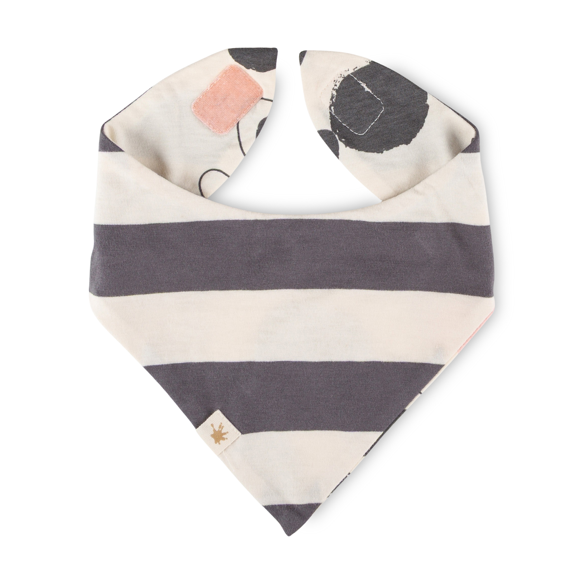 Reversible baby bandana bib Snow Bunny