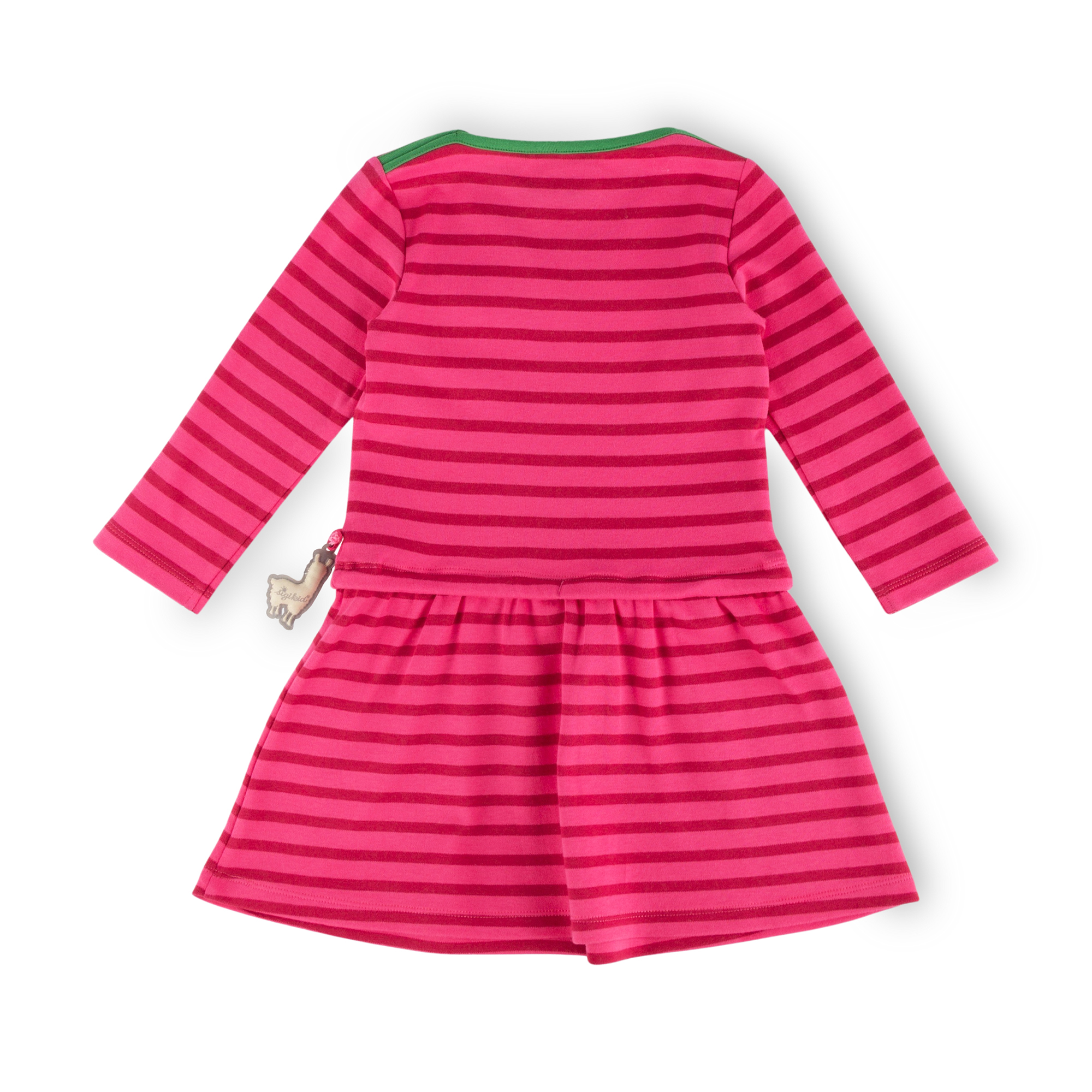 Kinder Kleid Crazy Lama, pink gestreift