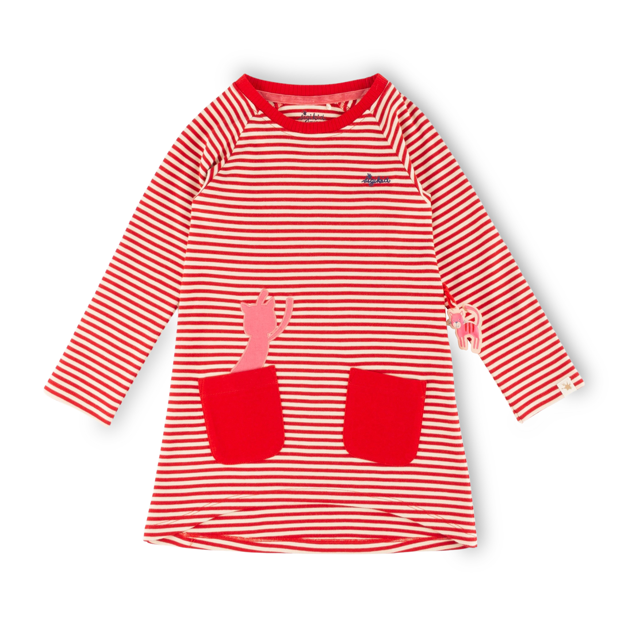 Striped children's dress with pockets, Wild Cat