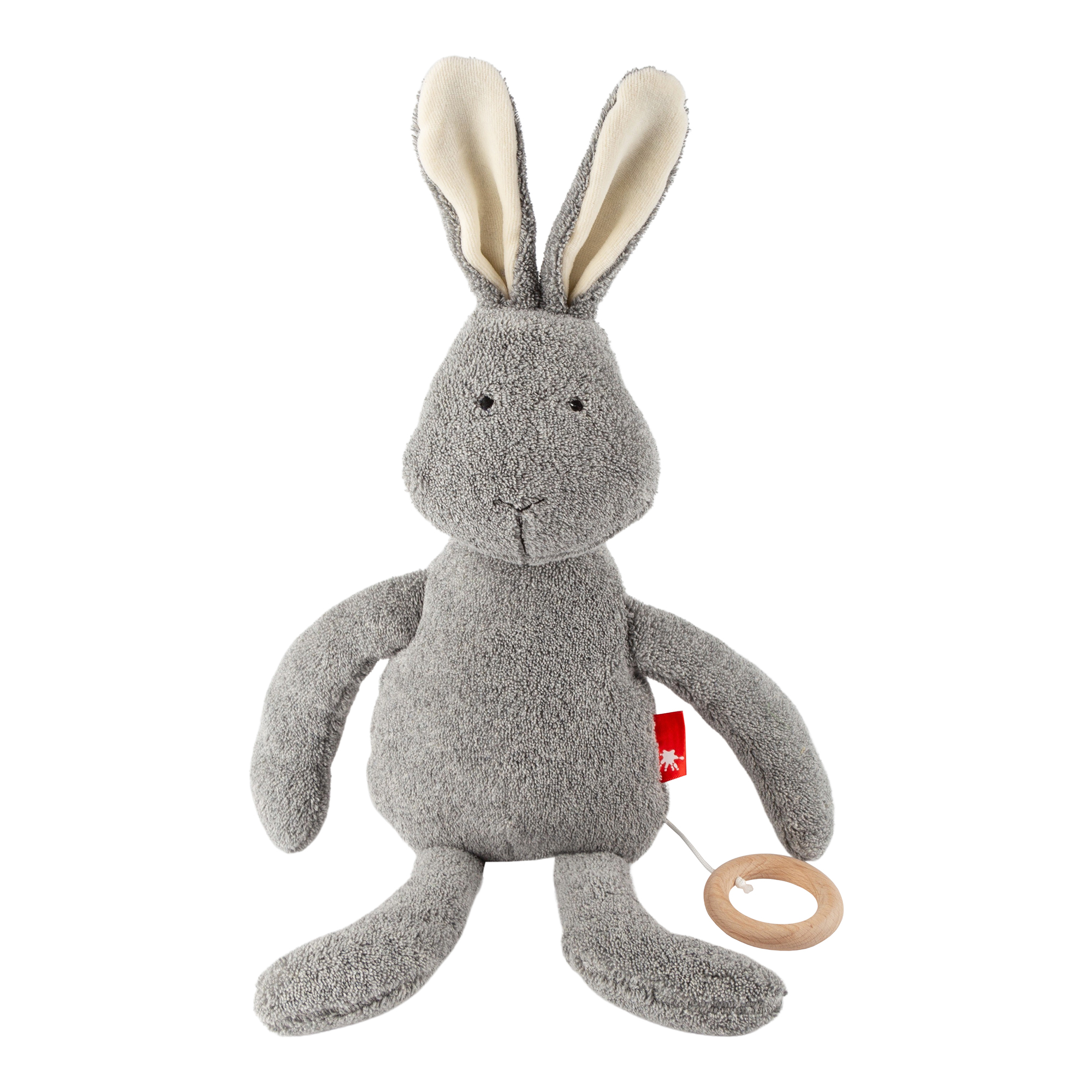 Mom's musical soft toy bunny Mamilodie for pregnancy, grey