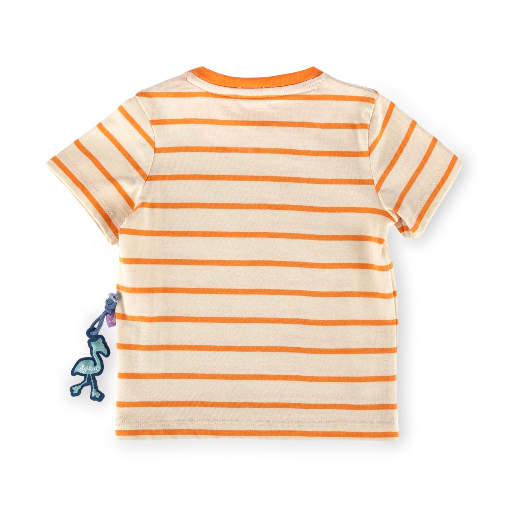 Striped baby T-shirt cream/orange