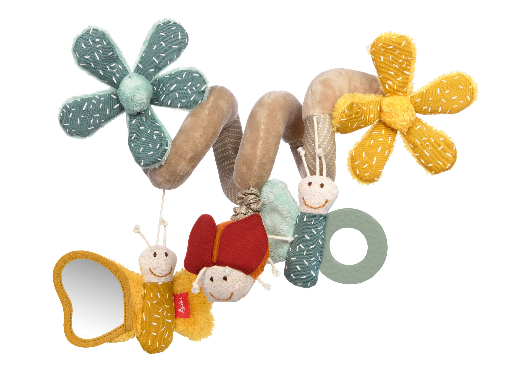 Spiral activity toy butterflies & retractable ladybird Spiral activity toy butterflies & retractable ladybird