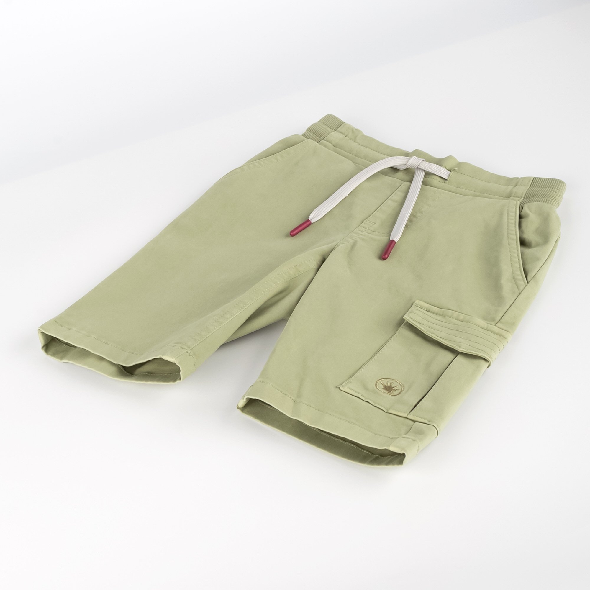 Boys' cargo bermuda shorts, reed green