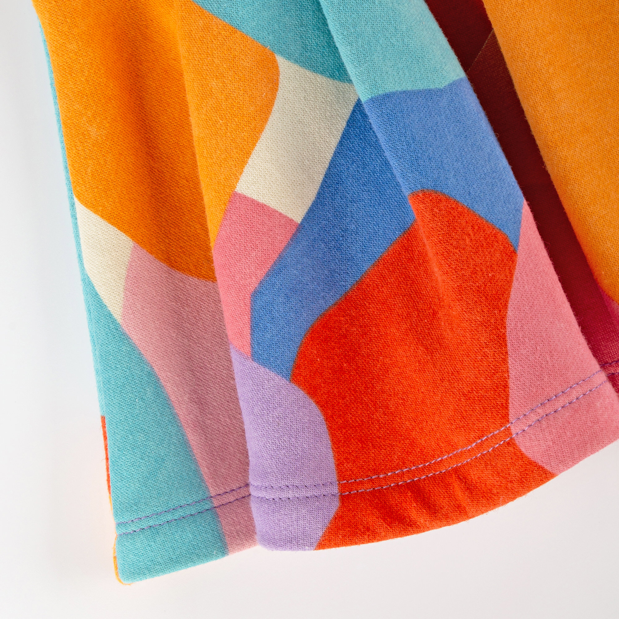 Girls' pleated sweat skirt, multicoloured Girls' pleated sweat skirt, multicoloured