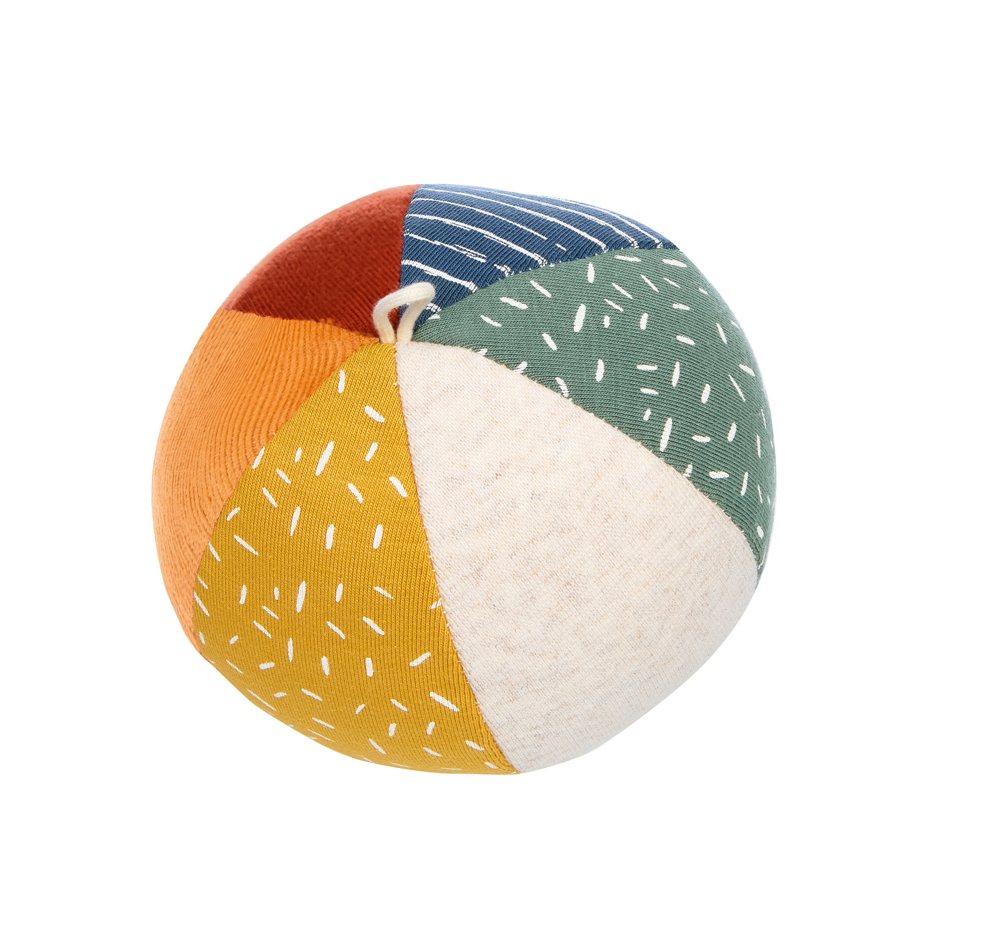 Multicoloured baby rattle soft ball, small