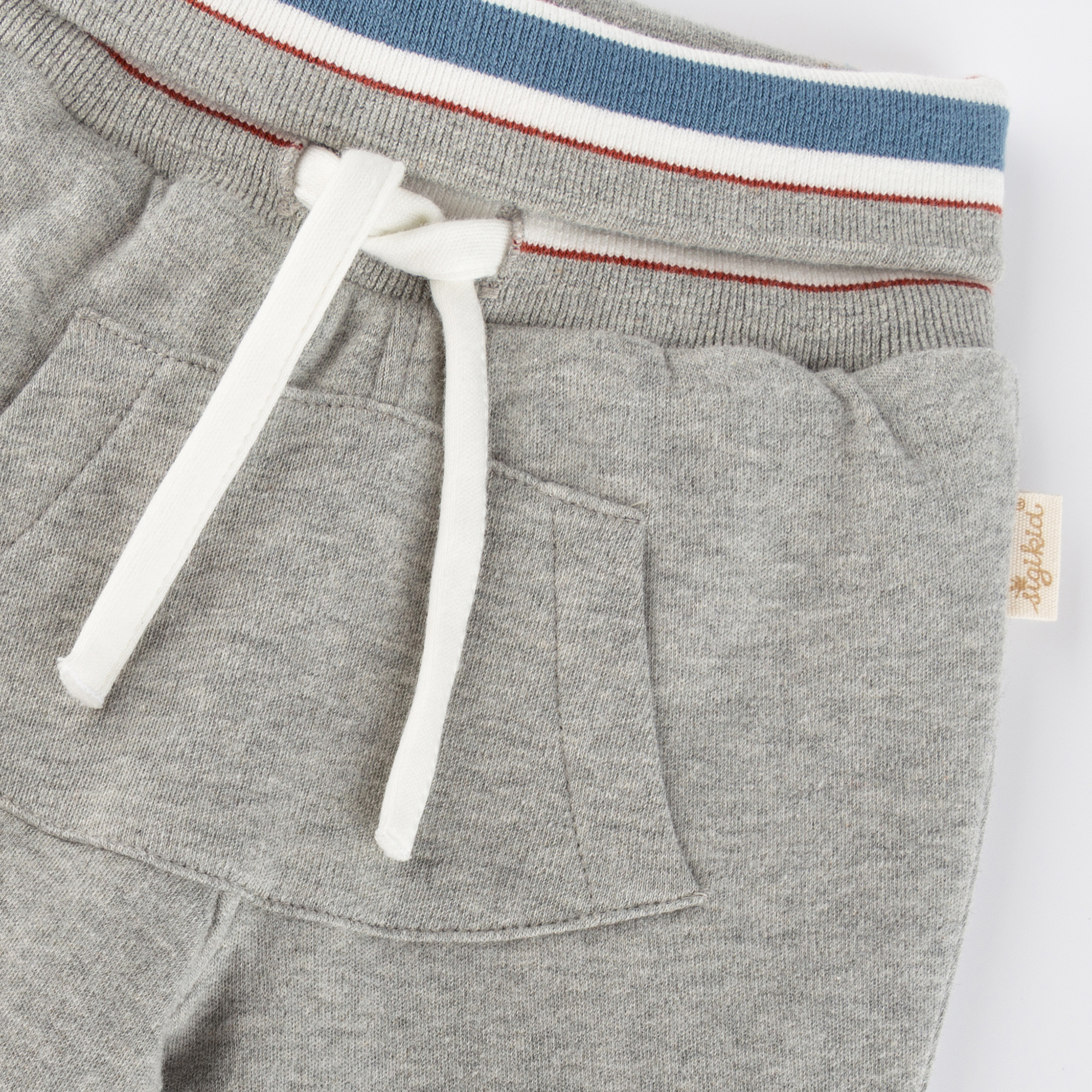 Reversible baby soft pants, grey and blue