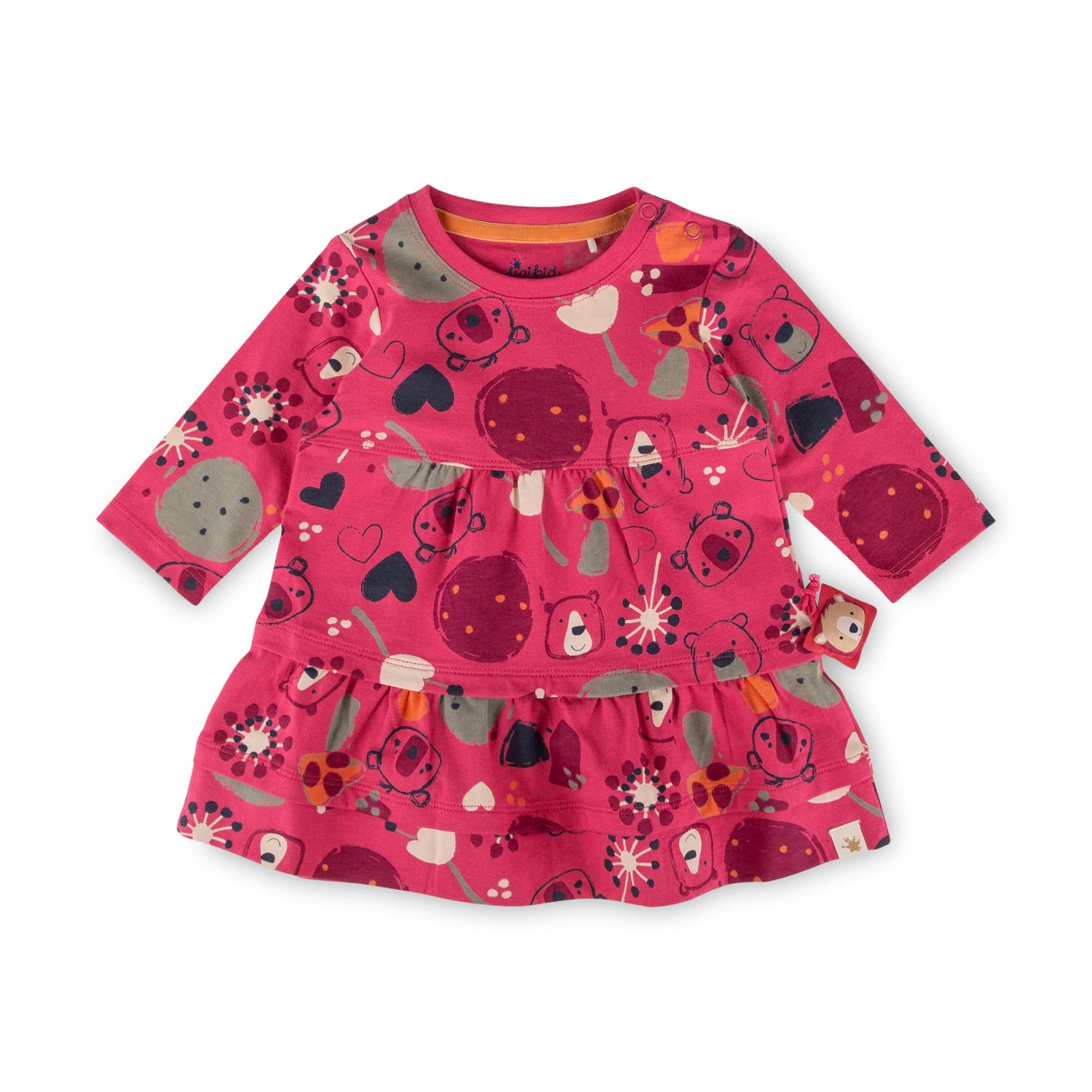 Tiered long sleeve baby dress Fancy Forest