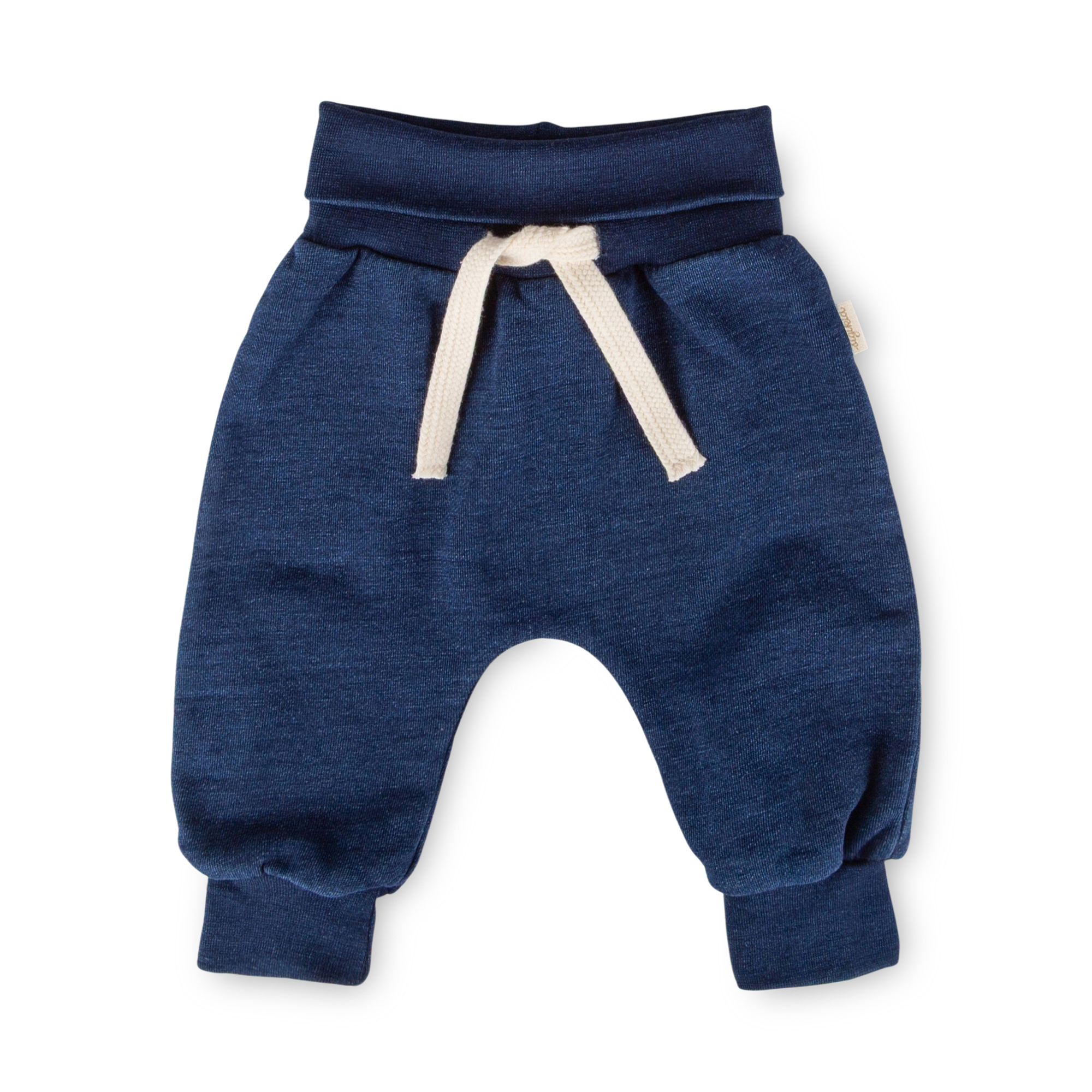 Baby Sweathose Denim Optik Klecks, dunkelblau