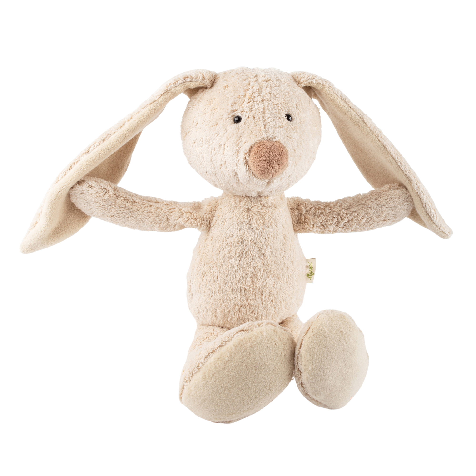 Organic plush rabbit, large, Green