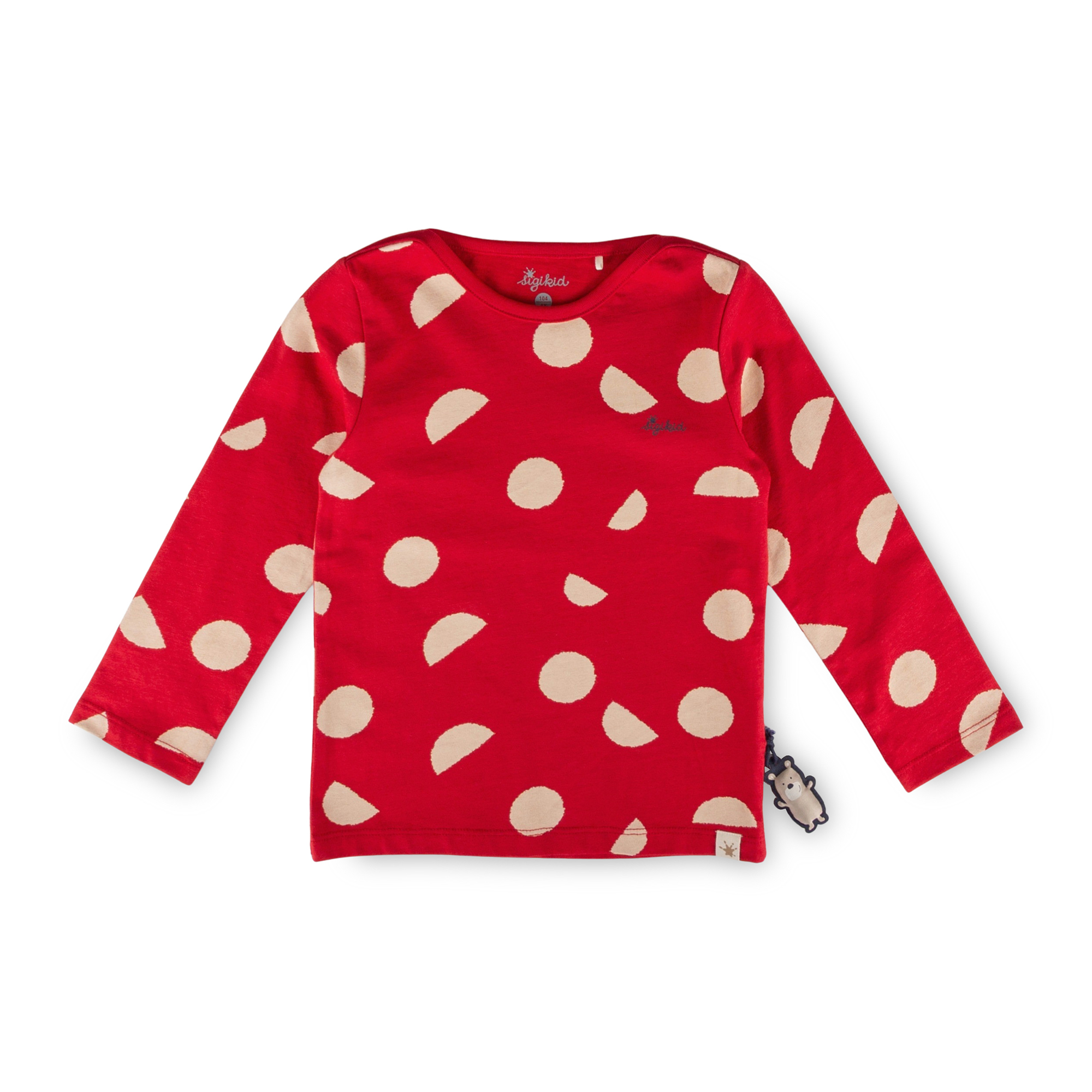 Children's long sleeve Tee, red, printed