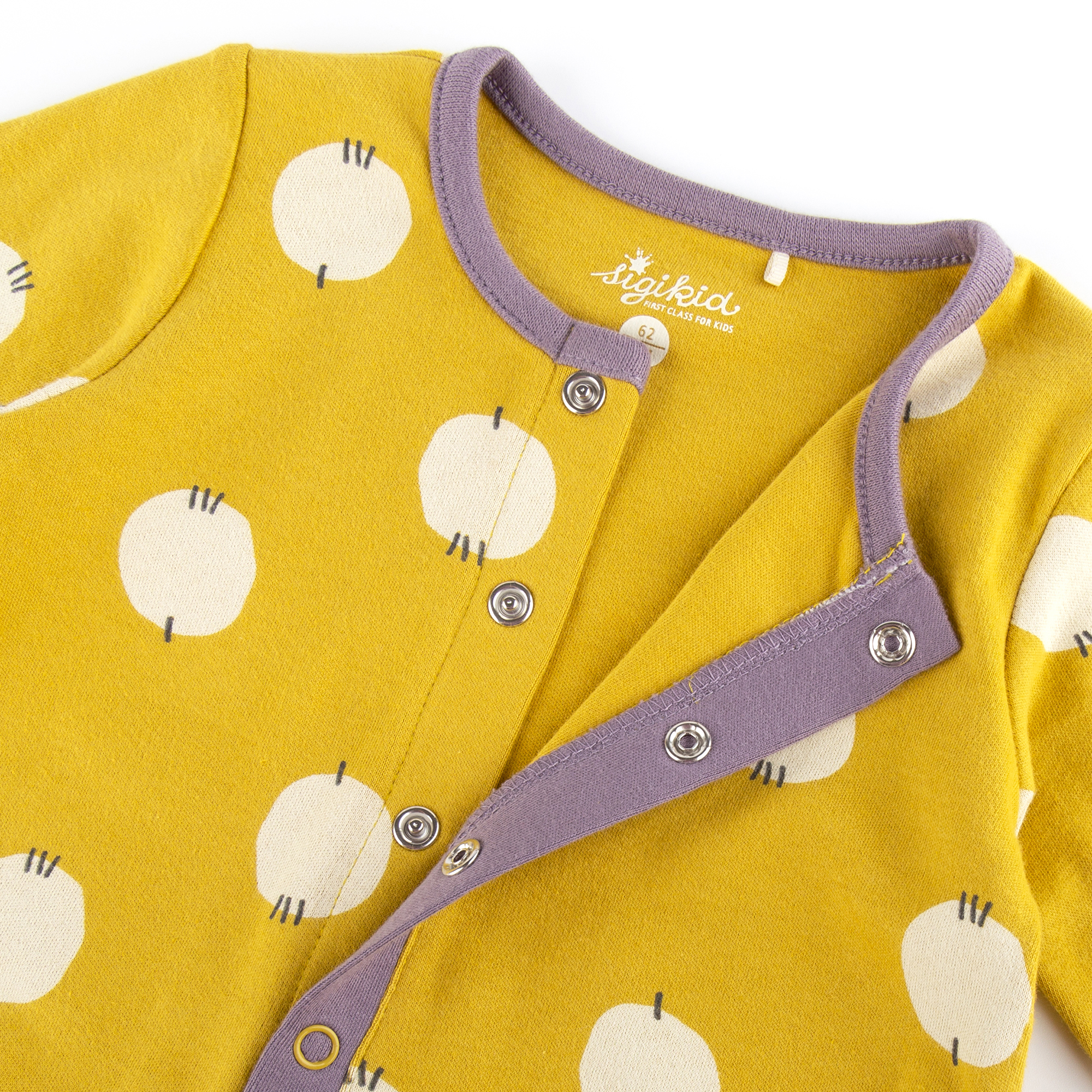 Yellow baby sleeper romper