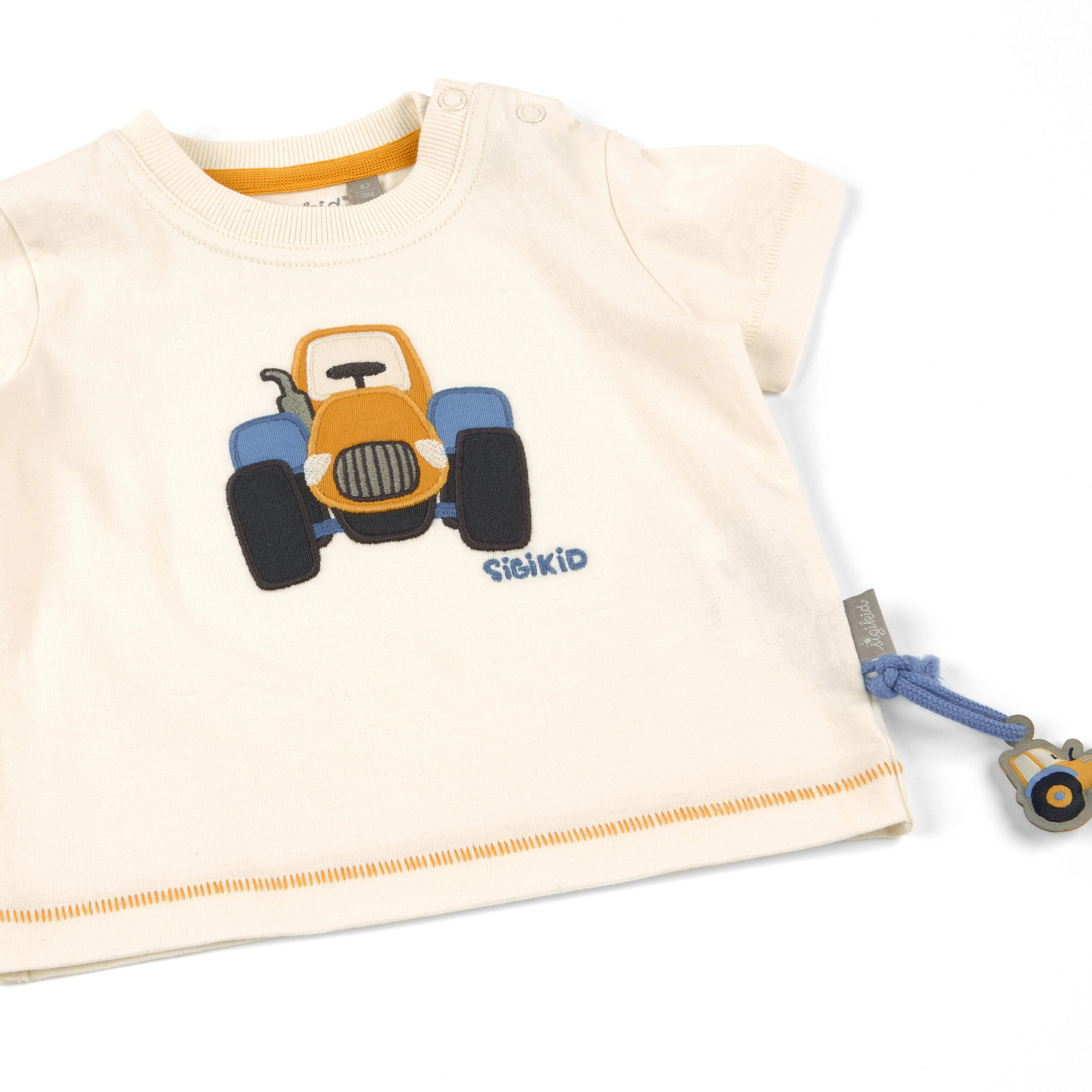 Baby T-Shirt Traktor, cremeweiß